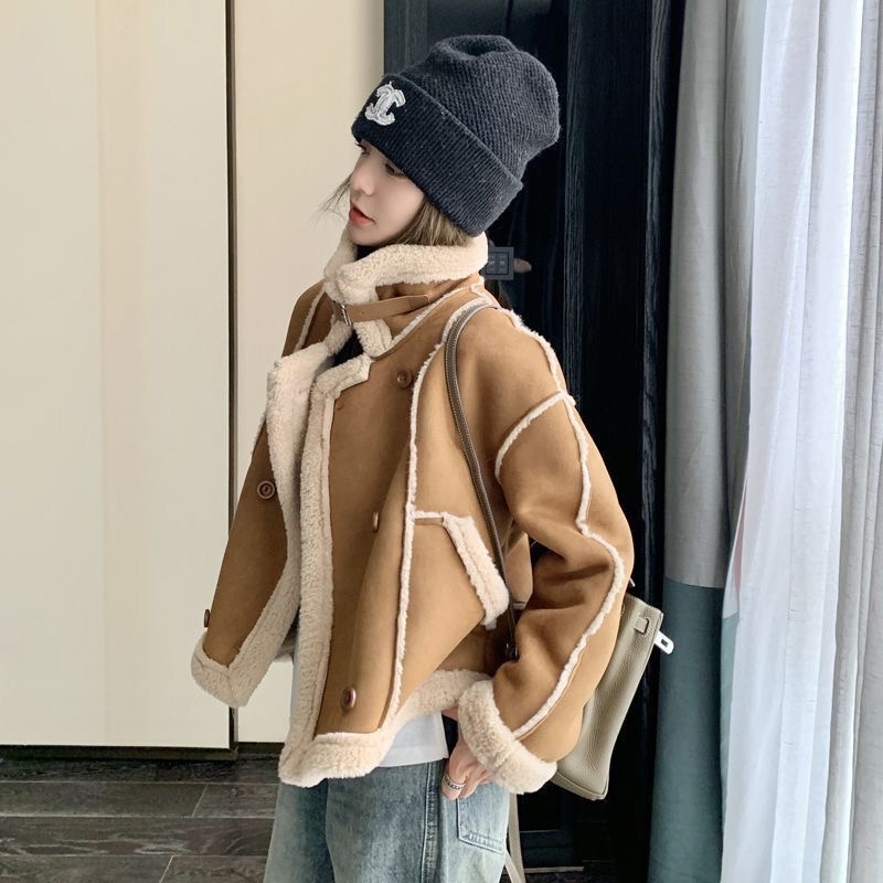 韓系成人仿麂皮外套