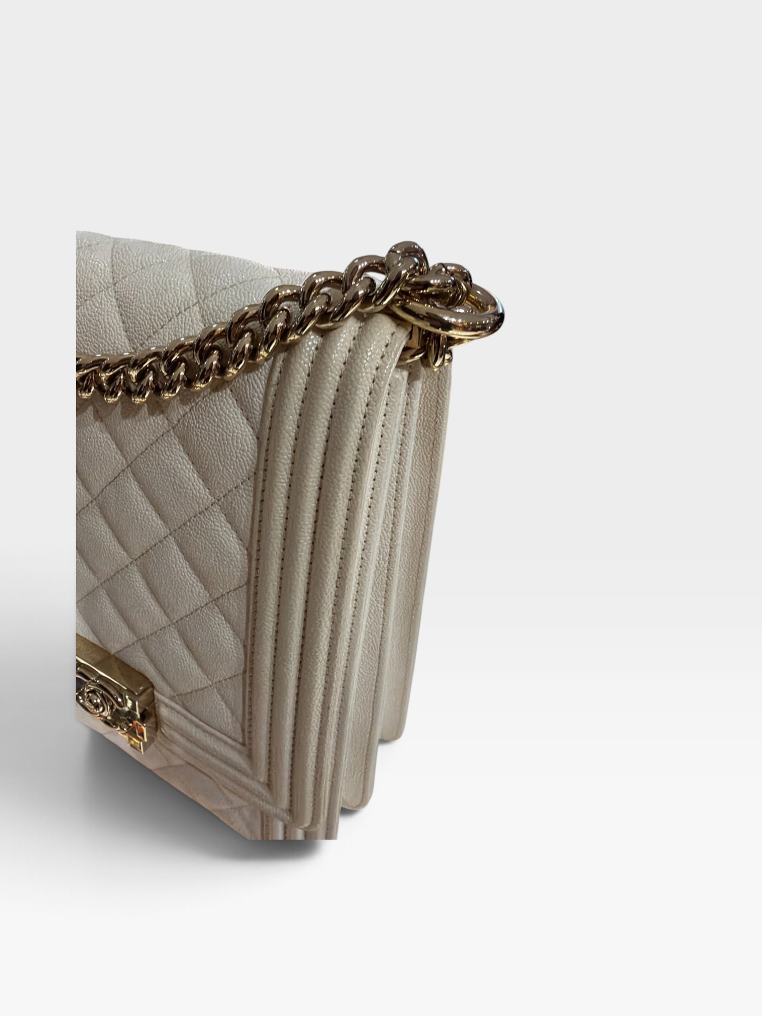 Pre-owned CHANEL North South Boy Bag/ Product Code: A092302