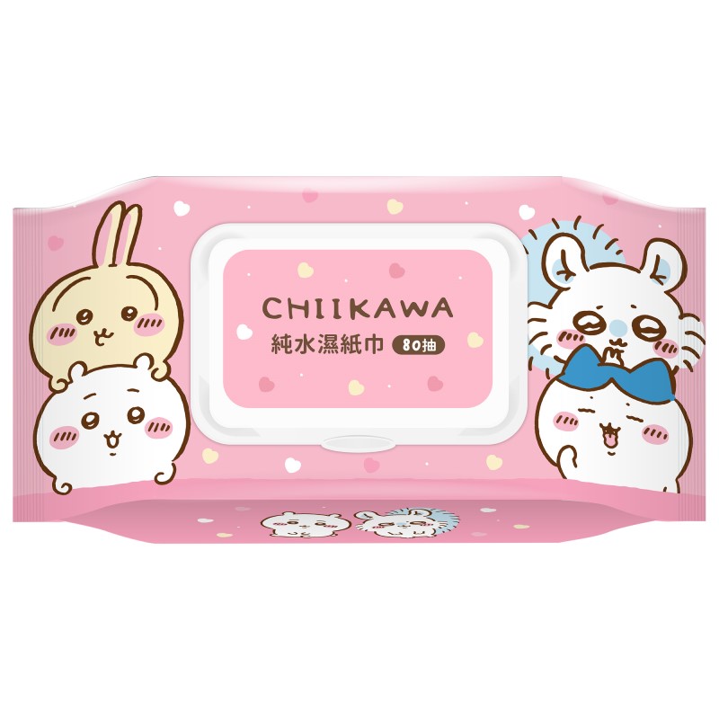  【台灣】CHIIKAWA 純水濕紙巾 80抽