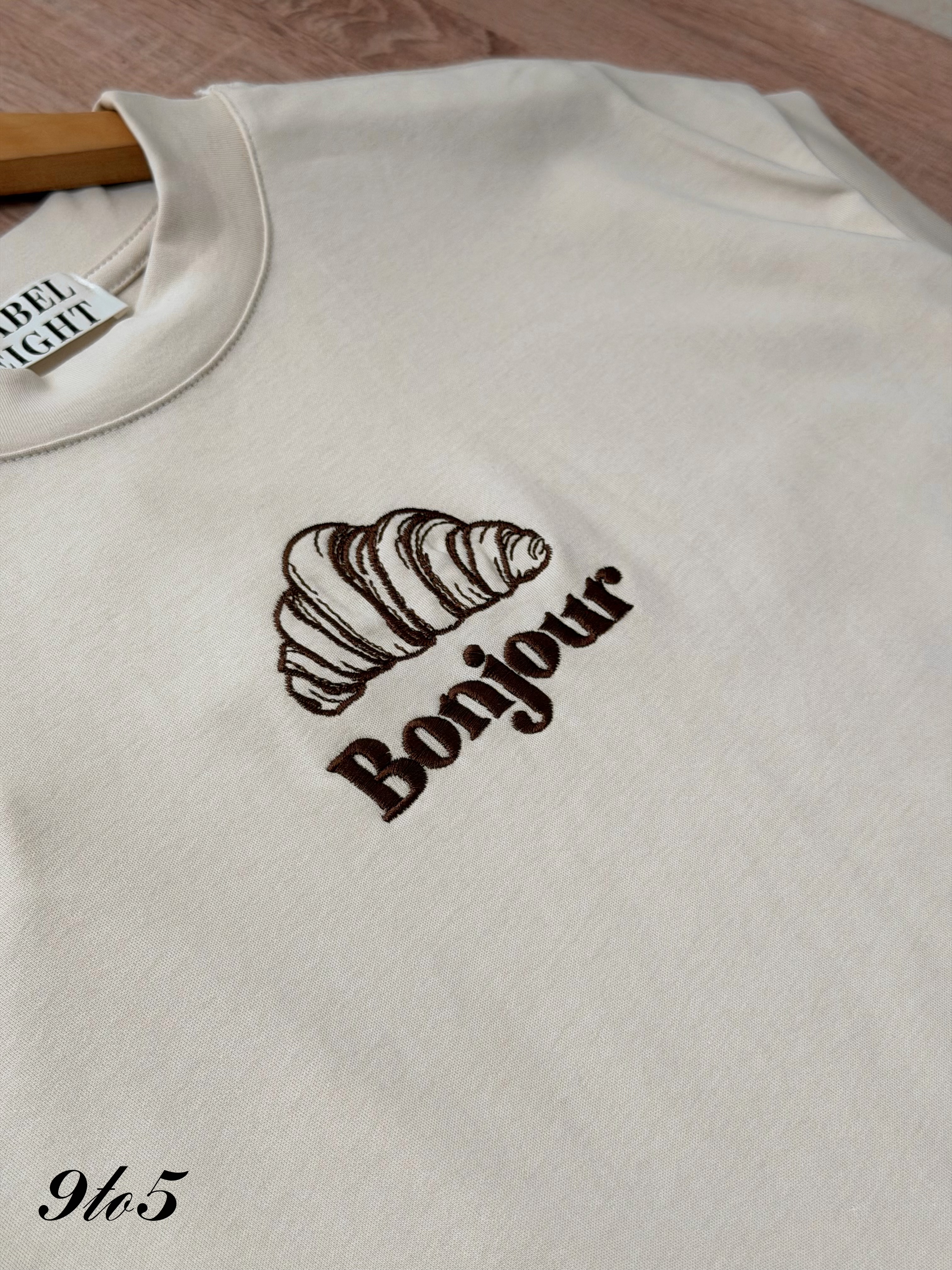 T4492 Embroidery Croissant Mock Neck Top - 4 Colors 