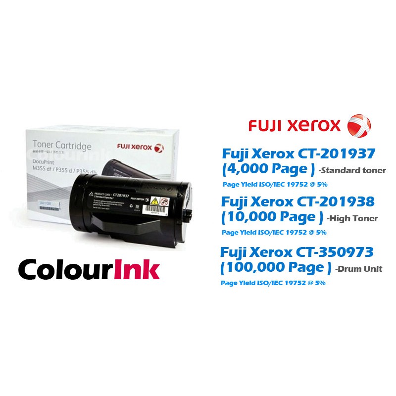 Fuji Xerox ( Powered By FujiFilm ) CT201938 High Cap Toner Cartridge 10000 pages P355DB  P355D  M355DF P365D CT201937