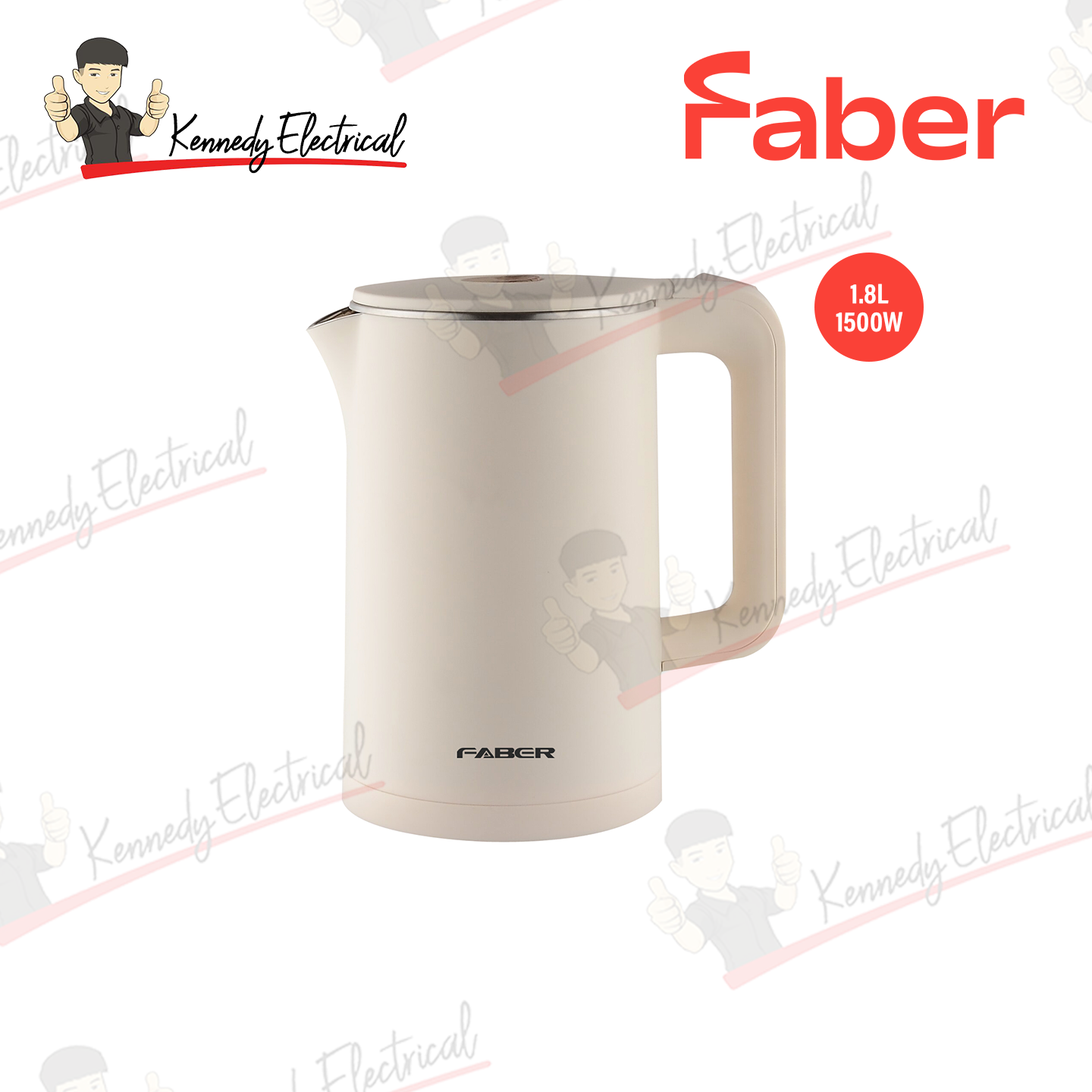 Faber 1.8L Pine-S Jug Kettle FCK DW1808WH