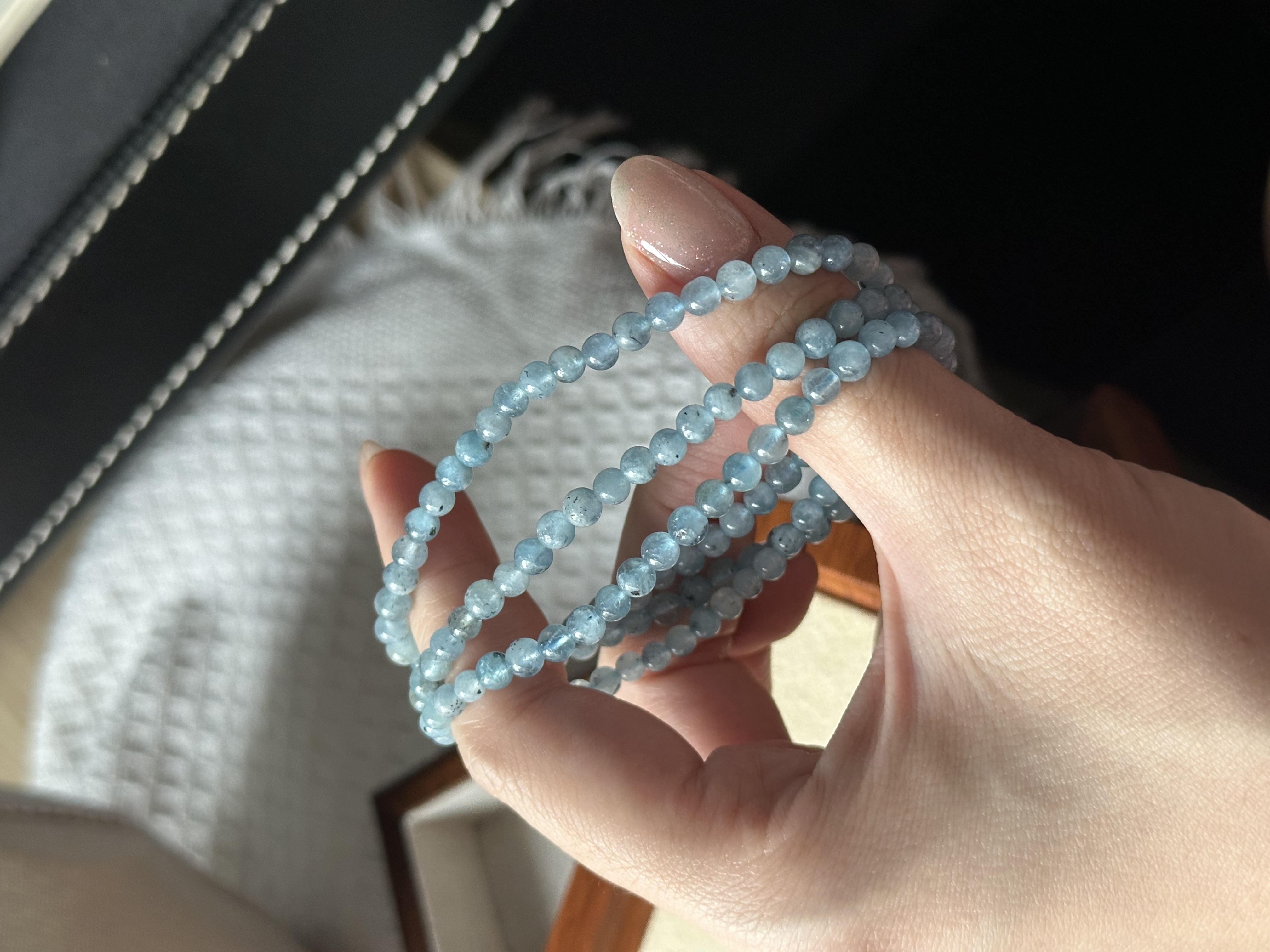 三圈海蓝宝 ｜ 3 laps Aquamarine 4mm+ 