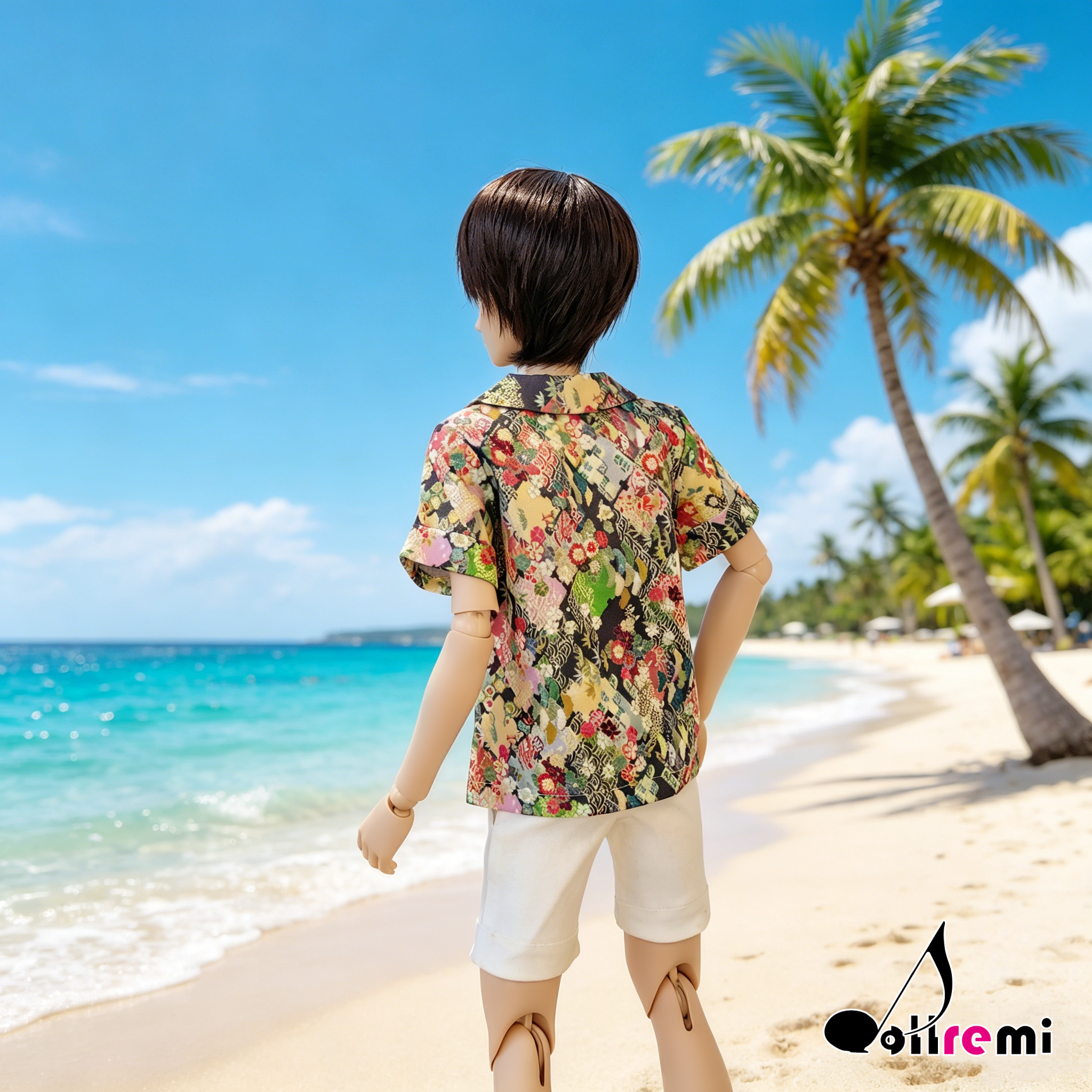 【dollremi】(DD0532A) 男裝花紋短袖襯衫 Men's Floral Short Sleeve Shirt