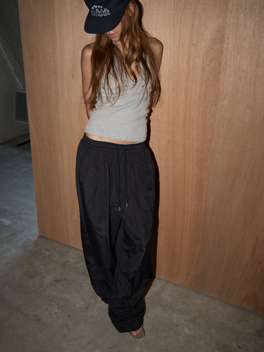 Star Embellished Nylon Pants