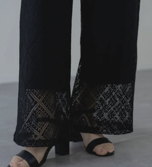 蕾絲休閒褲 - 2026 流行穿搭  蕾絲休閒褲 時尚穿搭 優雅日常 柔軟舒適 獨特設計 成人休閒 易於配搭 日本直送   #JP-I-260035