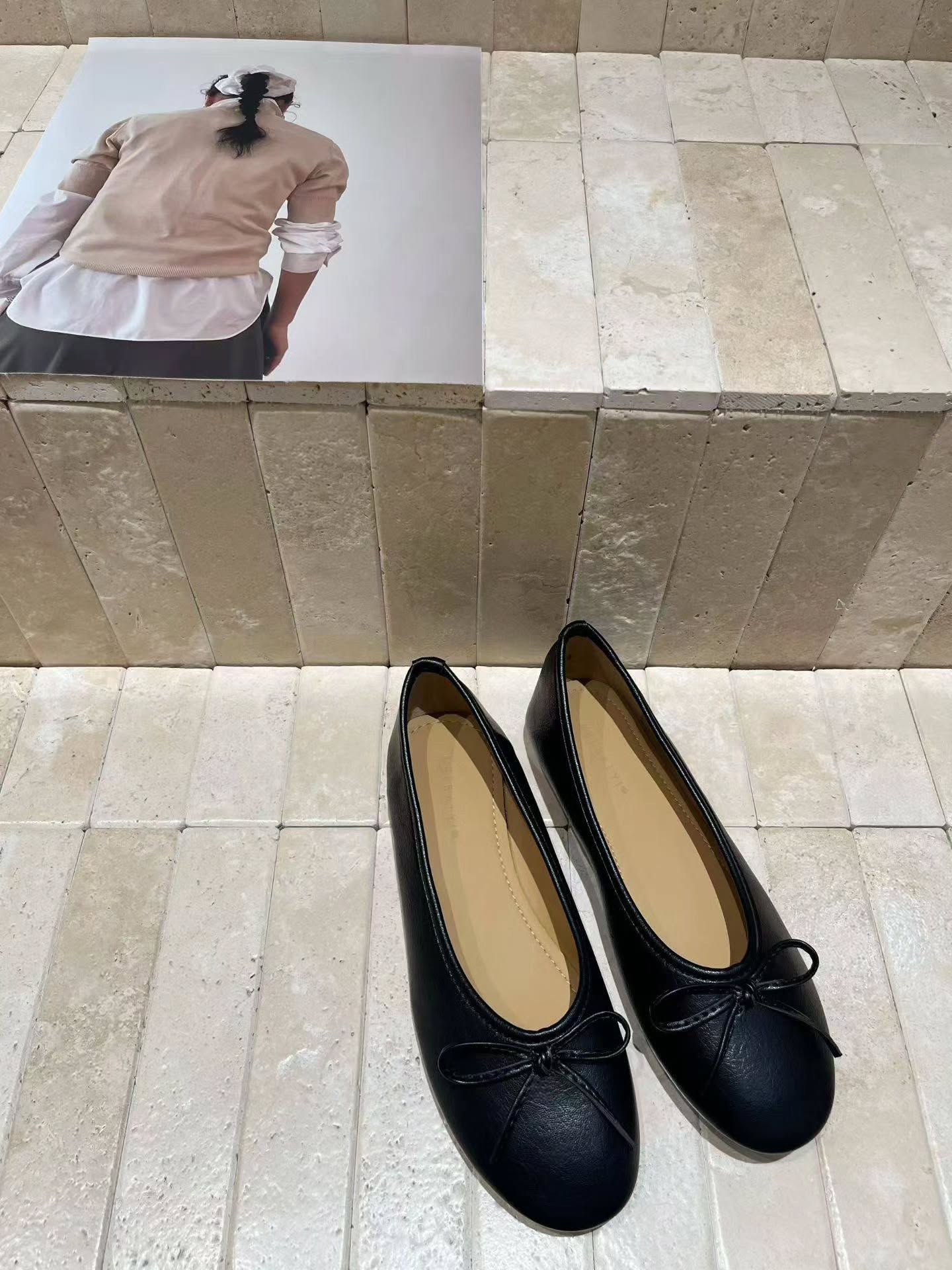 693-49 复古蝴蝶结平底鞋 🇨🇳