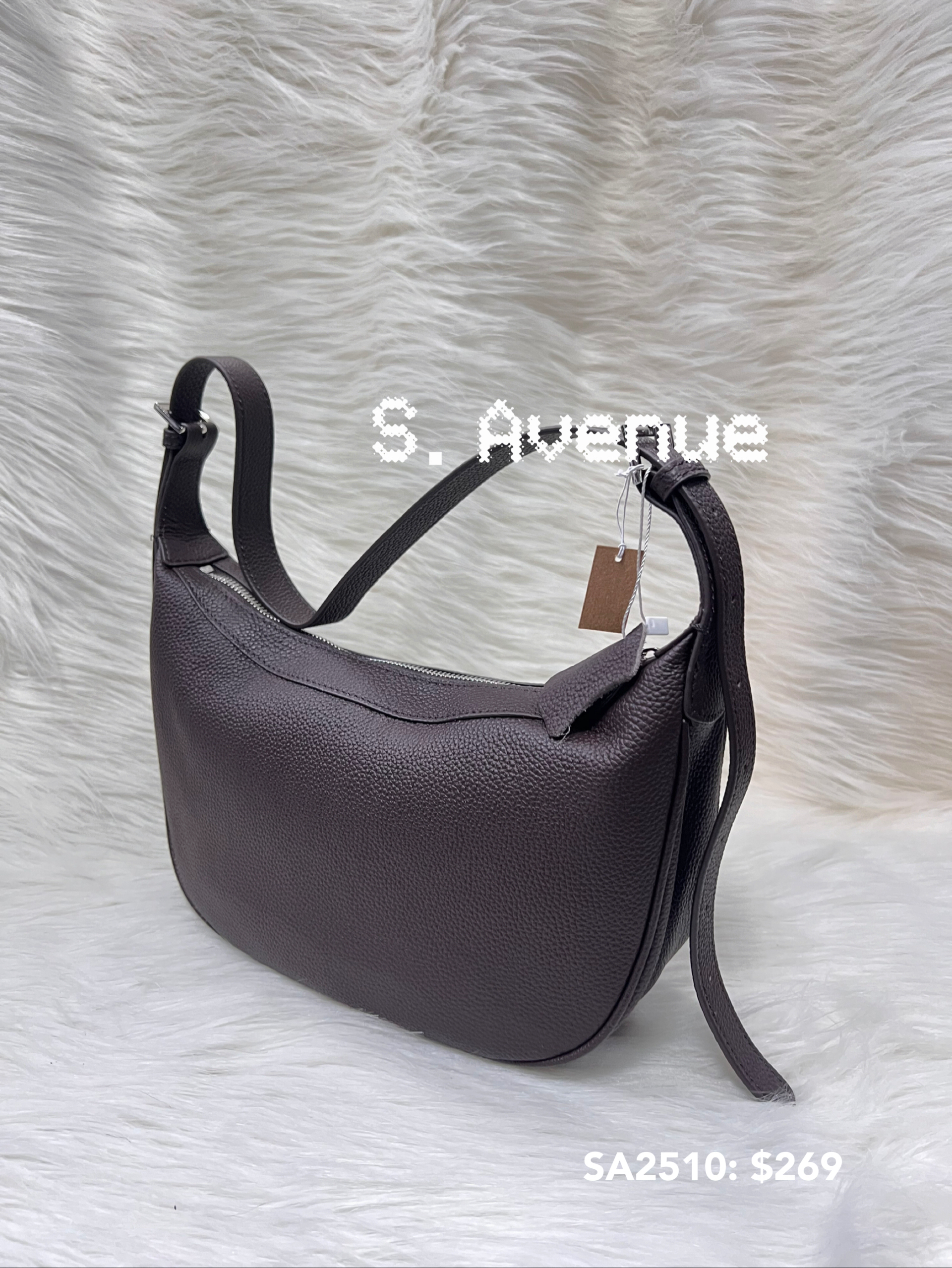 SA2510: 可側孭/鈄孭hobo真皮頭層牛皮袋