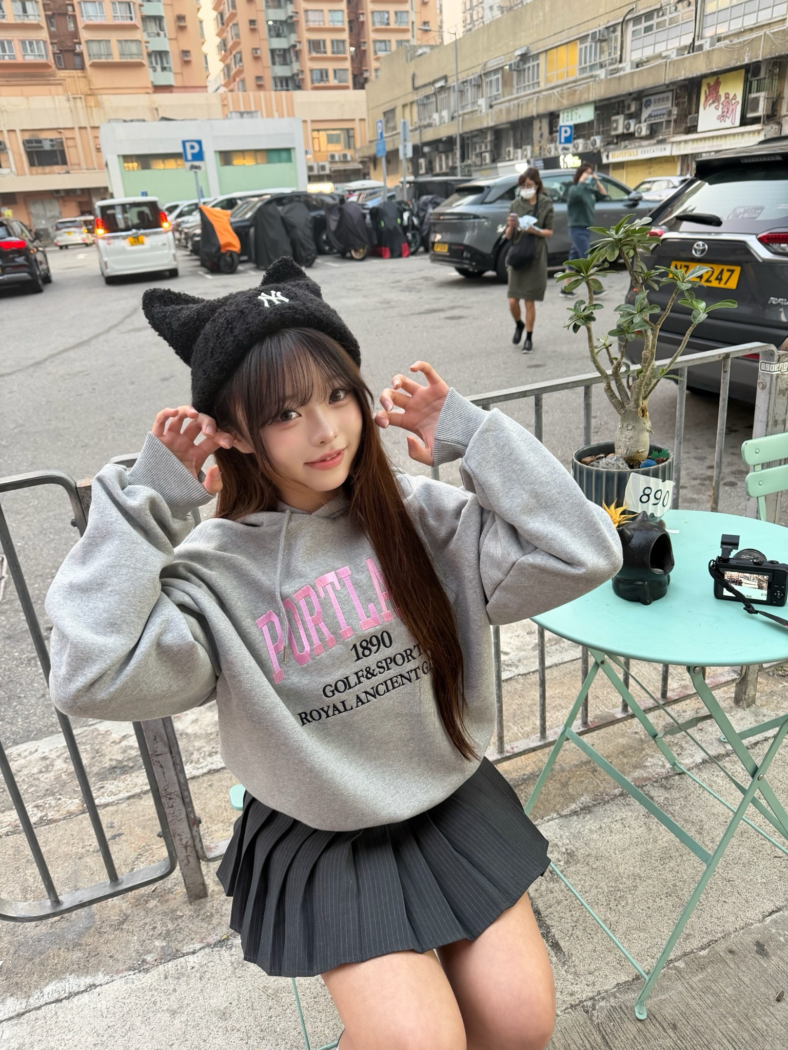 韓國高質刺繡字母衛衣 連帽