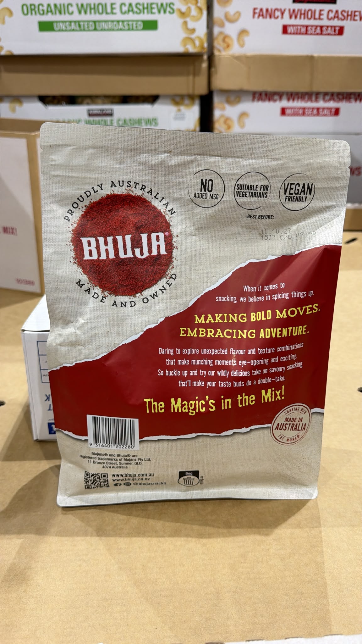 澳洲直送  澳洲Majans Bhuja 堅果脆片條