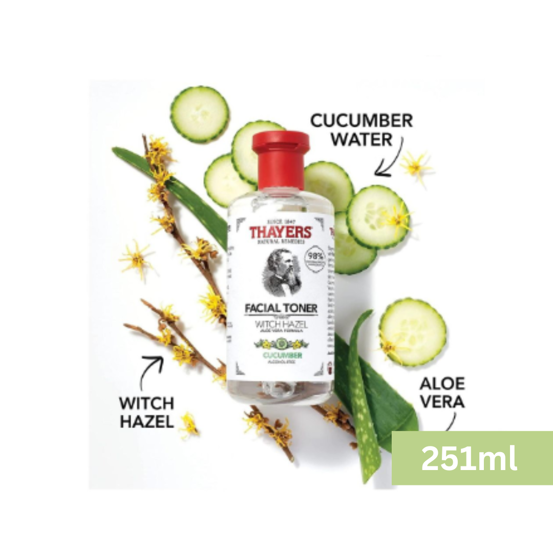 THAYERS - 金縷梅保濕爽膚水 - 小黃瓜味 / 蘆薈 (無酒精配方) 251ml (GN) (平行進口) (新舊包裝隨機發貨)