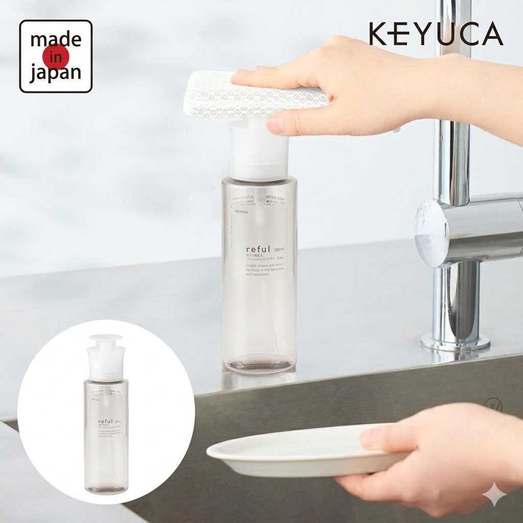 🔥🔥【日本製《KEYUCA》reful 單手操作按壓式分裝瓶 280ml】