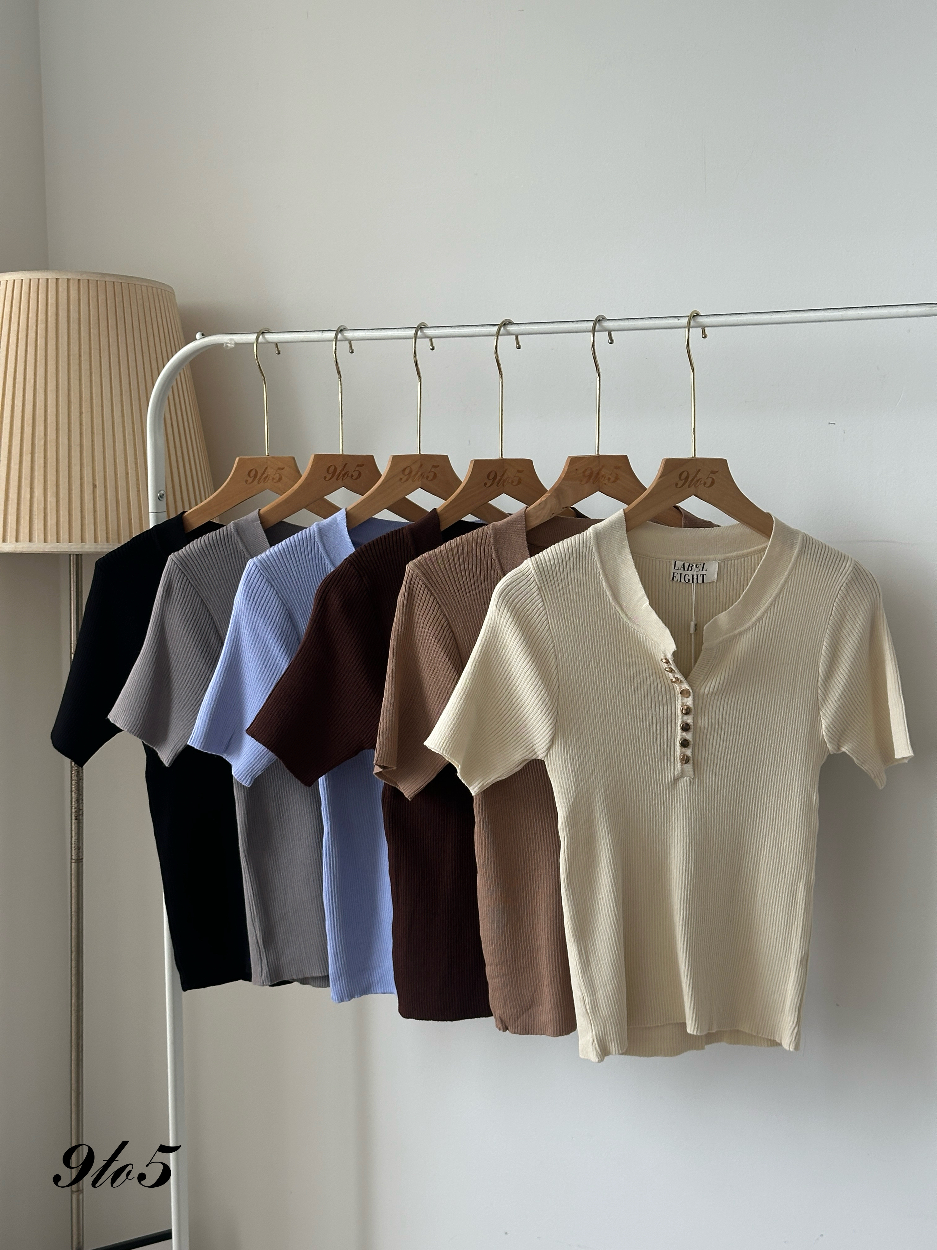 T3999 V Neck Knit Top - 6 Colors 