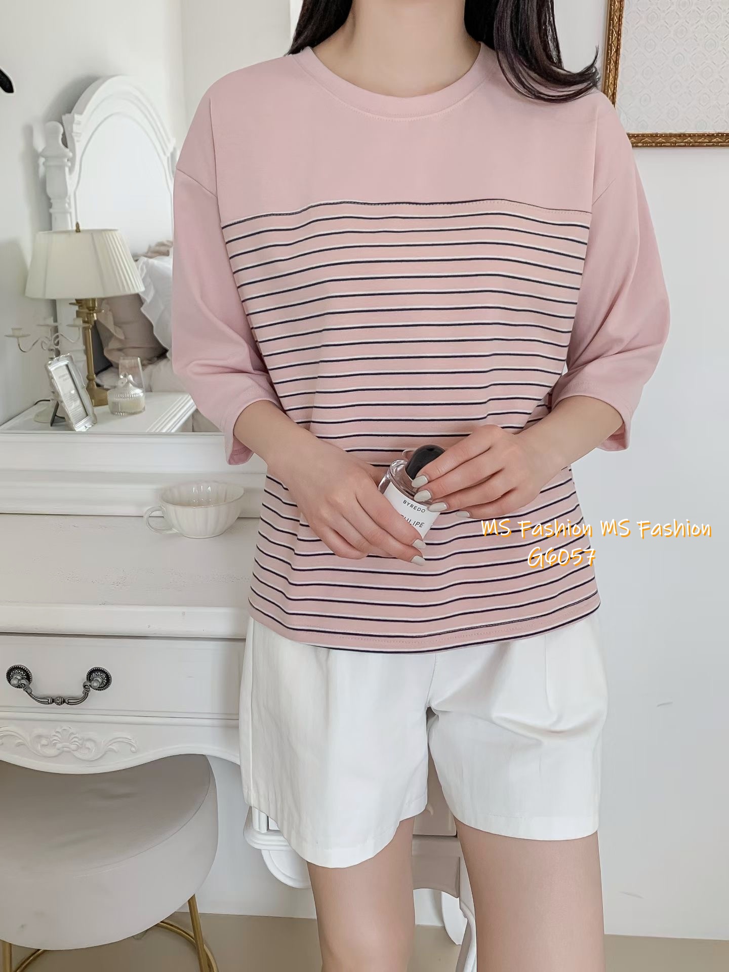 G6057 韓國🇰🇷橫間中袖top