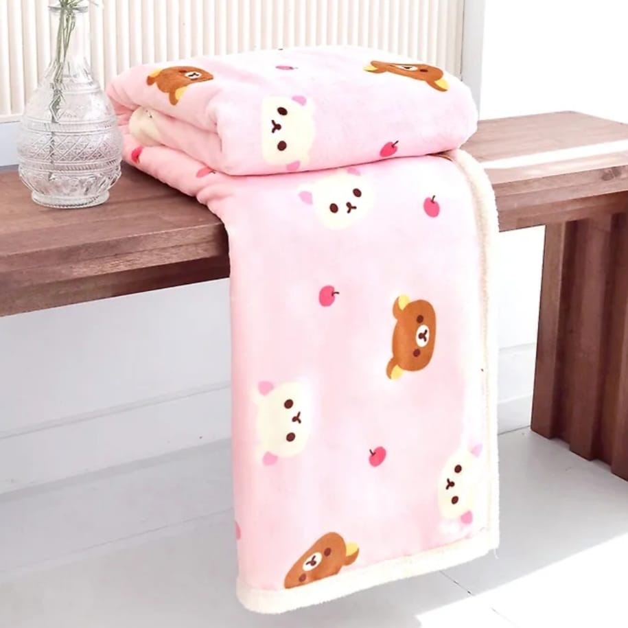 《預訂貨品》全新韓國限定 Rilakkuma 毛毯（粉紅色 M size)