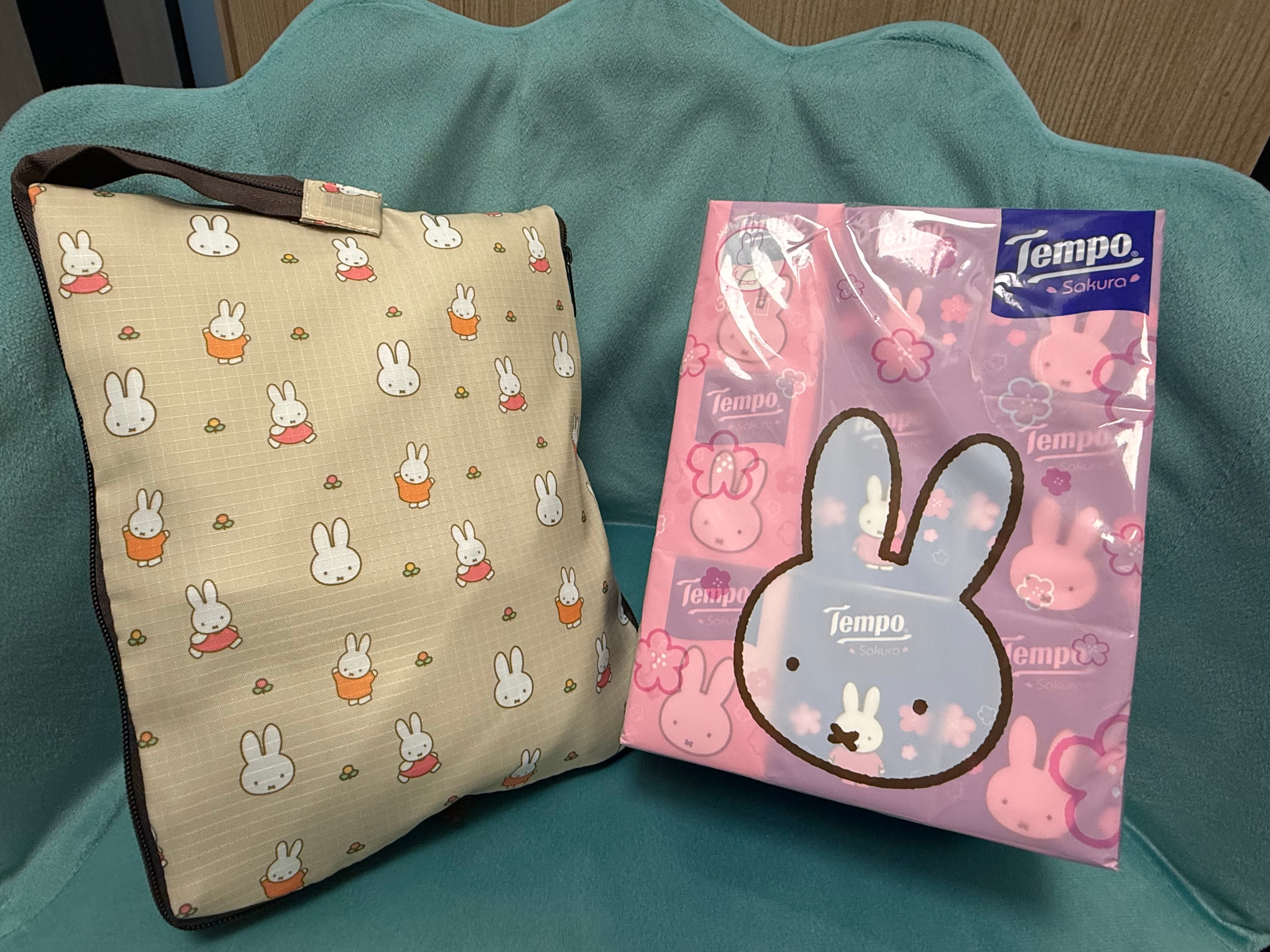 米粉必搶 Tempo x Miffy限定絕版套裝 - Miffy摺叠行李袋加迷利紙巾(36包經濟裝) #此貨品不納入滿$600順豐免運費