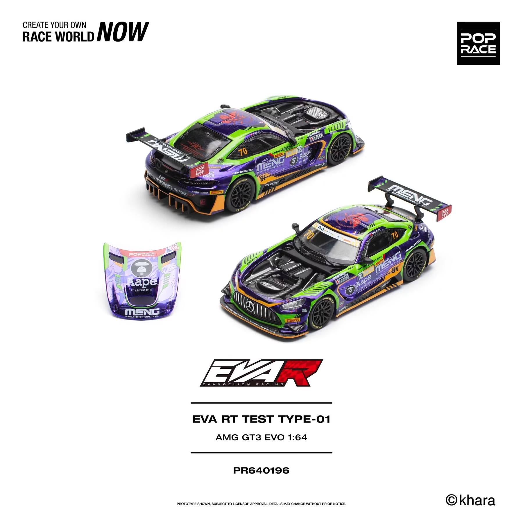 (預訂 Pre Order) Poprace (PR640196) EVA RT TEST TYPE -01 AMG G T3 EVO MACAU GP 2023