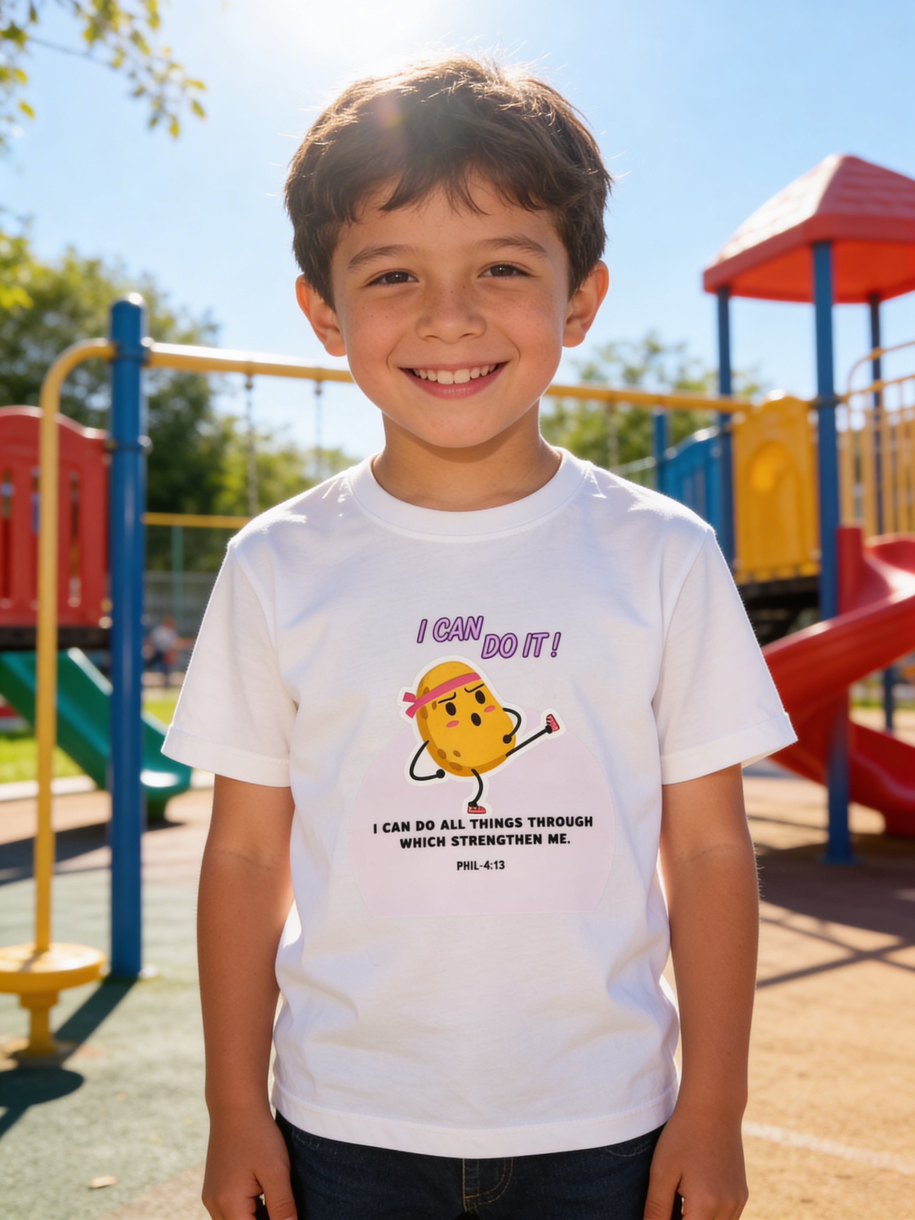 「I CAN DO IT!」 夏日純棉短袖T恤