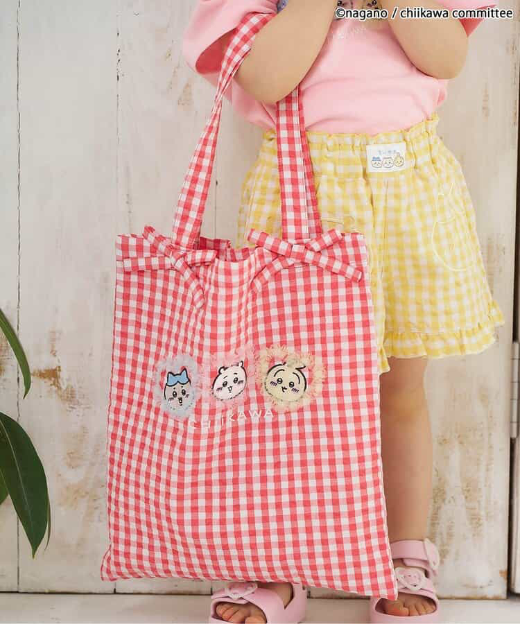 🇯🇵預訂 日本直送🇯🇵Apres les cours x Chiikawa系列人物刺繡貼花格紋手提包