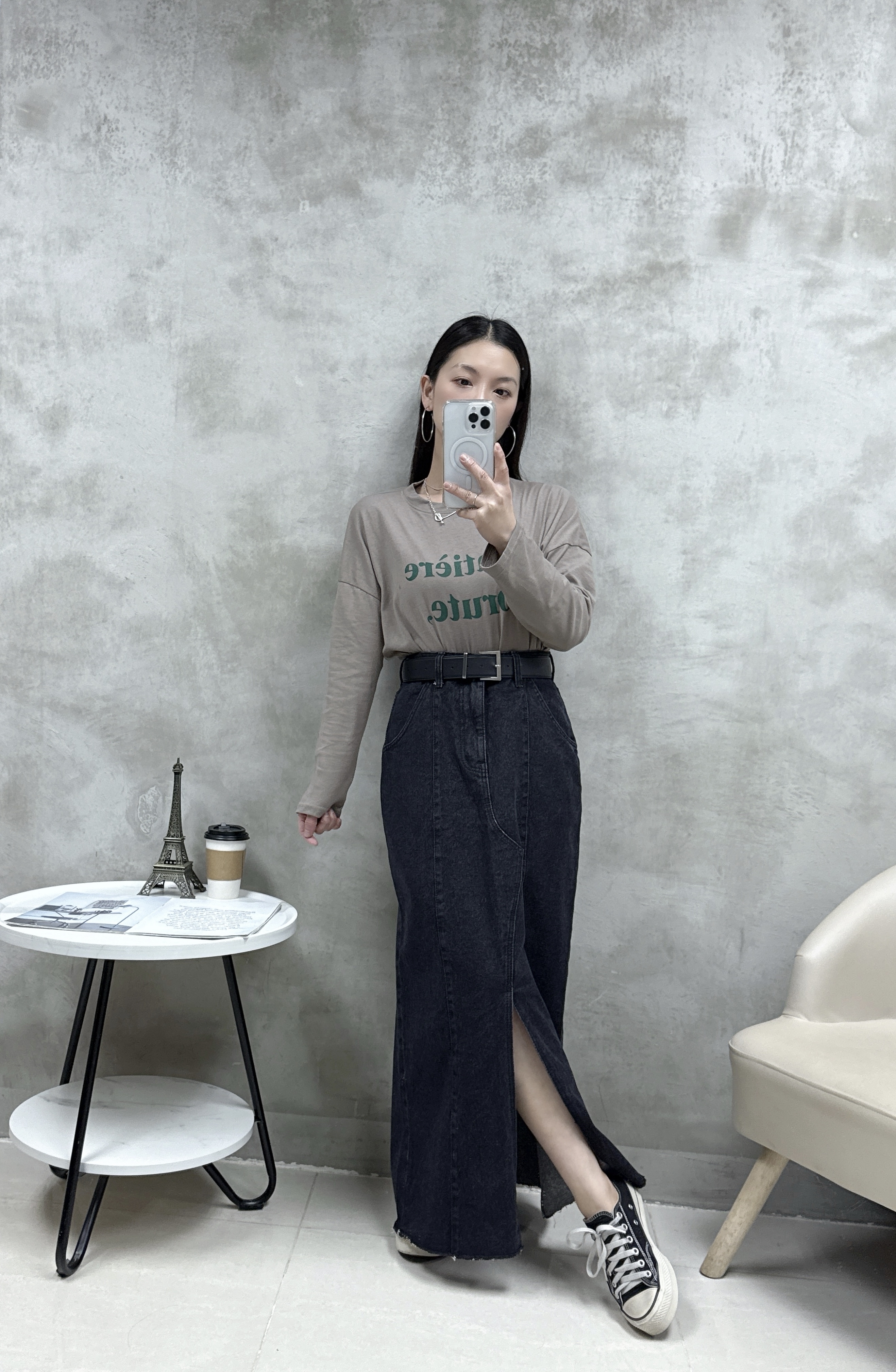 S02 前骨開叉牛仔裙