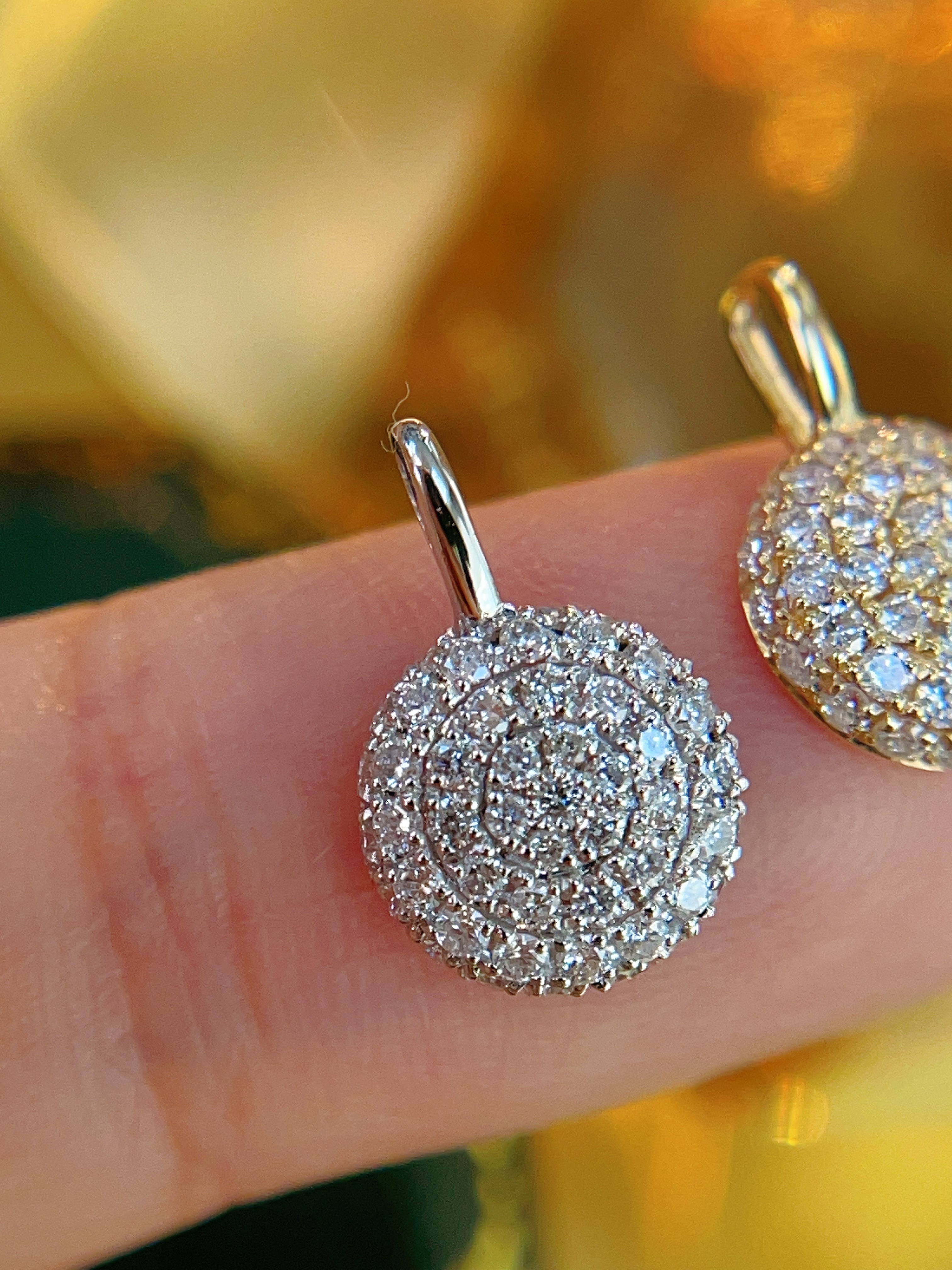 Full diamond circle pendant N382015/382014
