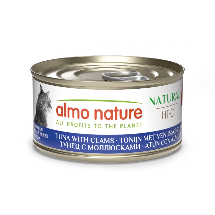 Almo Nature (HFC) 吞拿魚+蜆肉 貓罐頭 70g