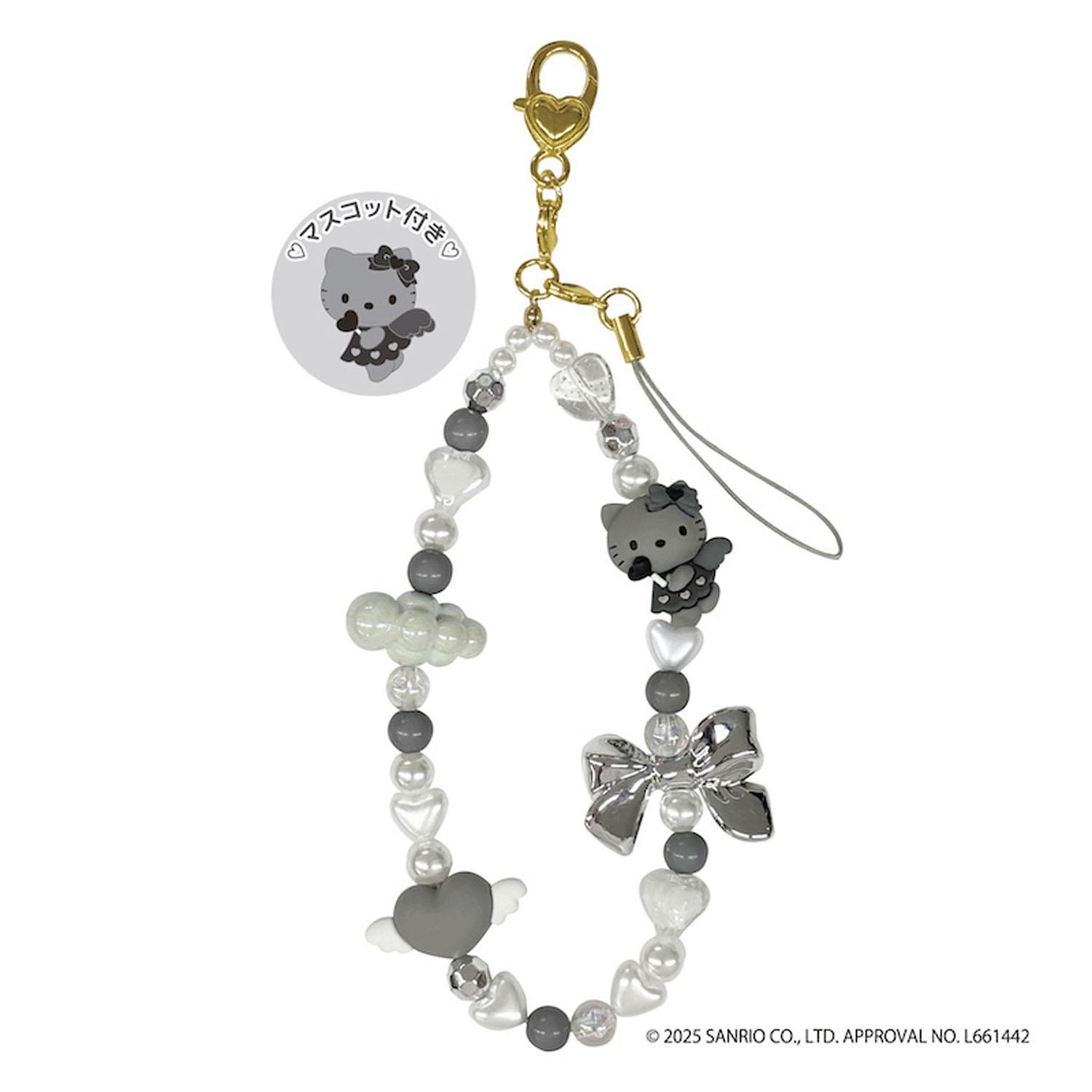現貨｜Sanrio Hello Kitty 黑天使系列 日版 串珠 手機掛繩 (KT24-11)