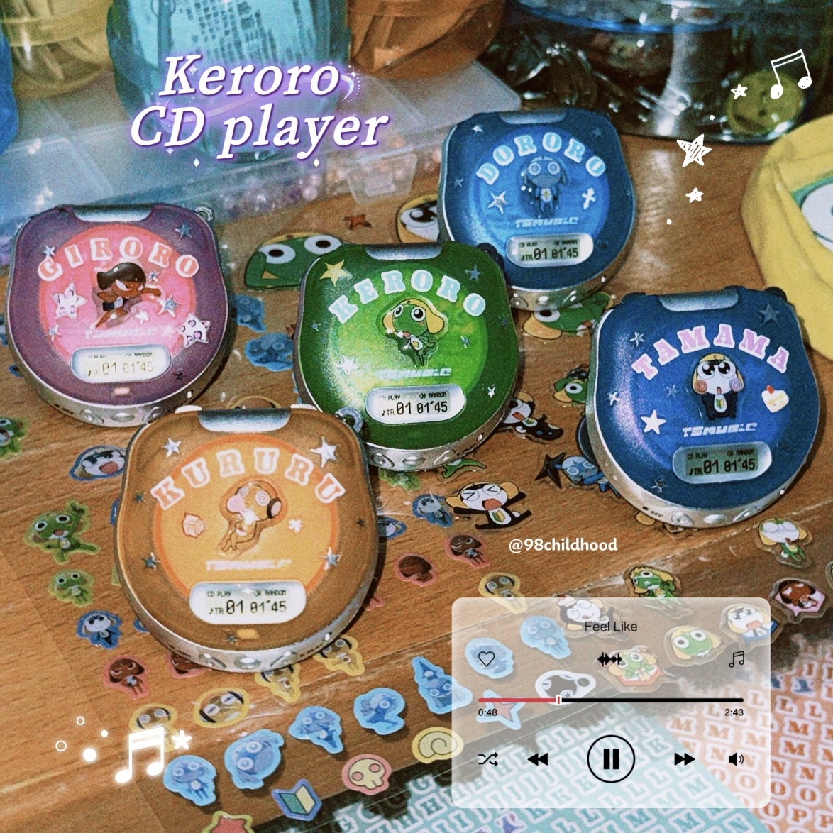 Keroro x CD player 錄音播放器扭蛋￼