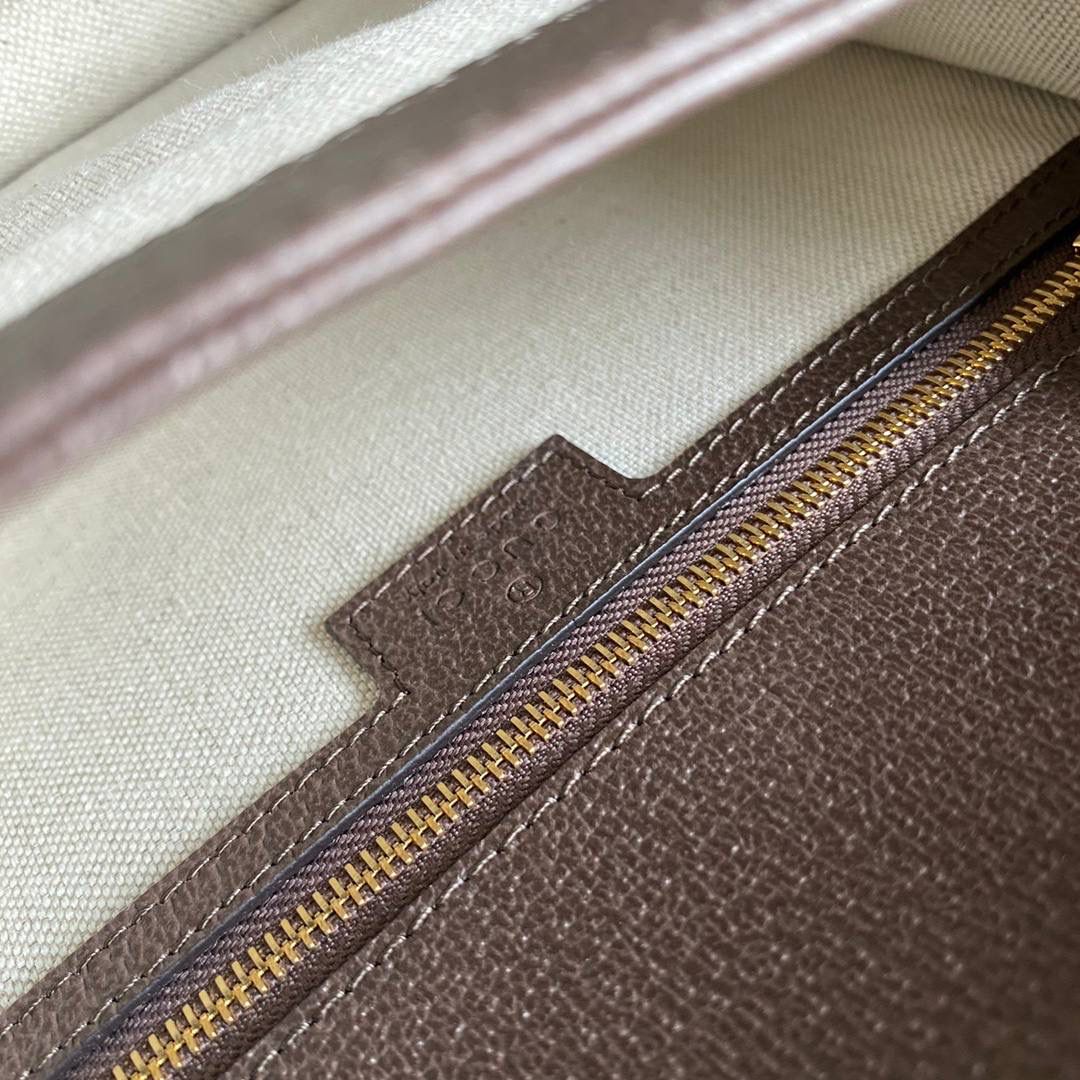 👜G651055:尺寸：25x17.5x7cm，这款小号Ophidia手提包采用米棕色帆布印花、棕色皮革超级搭，大logo时代比较特别✨真的好时尚，越看越好看！🎉可肩背、可手提、可斜挎多种背法更实用