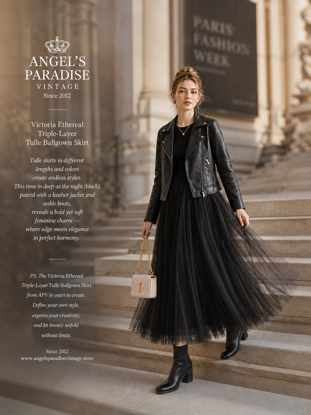 維多利亞繾綣夢幻三層輕紗大圓台蓬蓬裙Victoria Ethereal Triple-Layer Tulle Ballgown Skirt