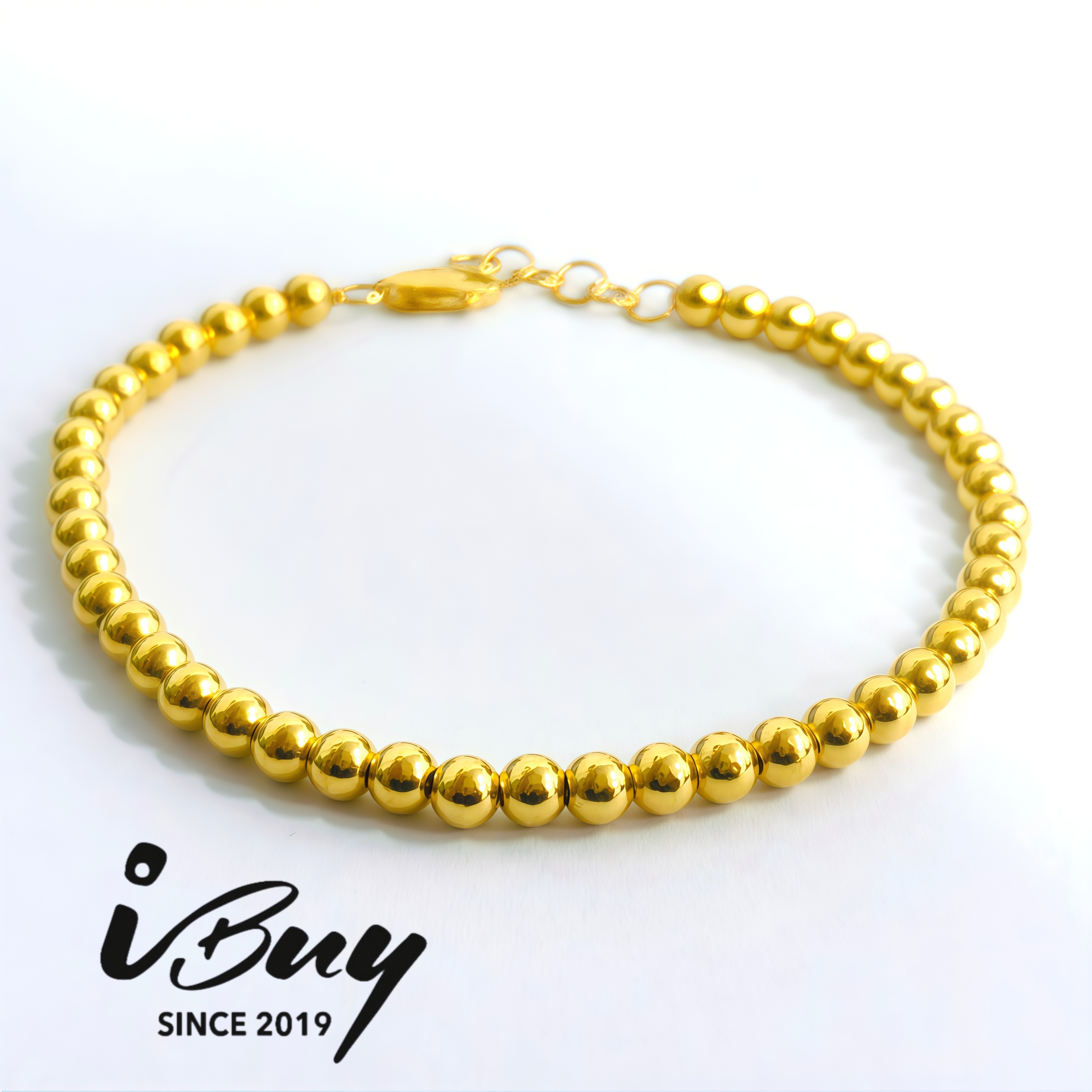 916 GOLD BALL CHAIN BRACELET 916 金 光珠手链