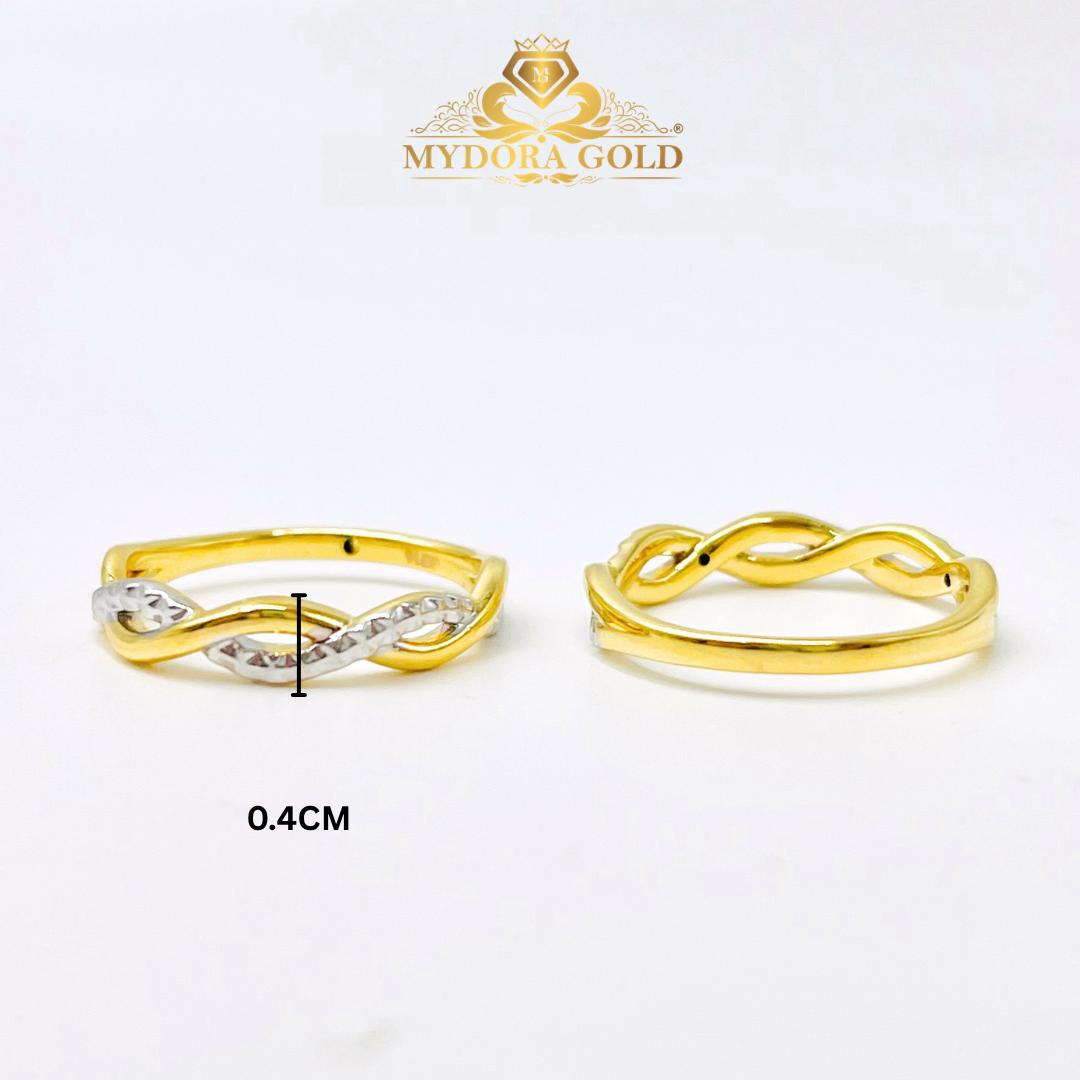 MYDORA Cincin Cross Wave Minimalist (5G) l EMAS 916/22K