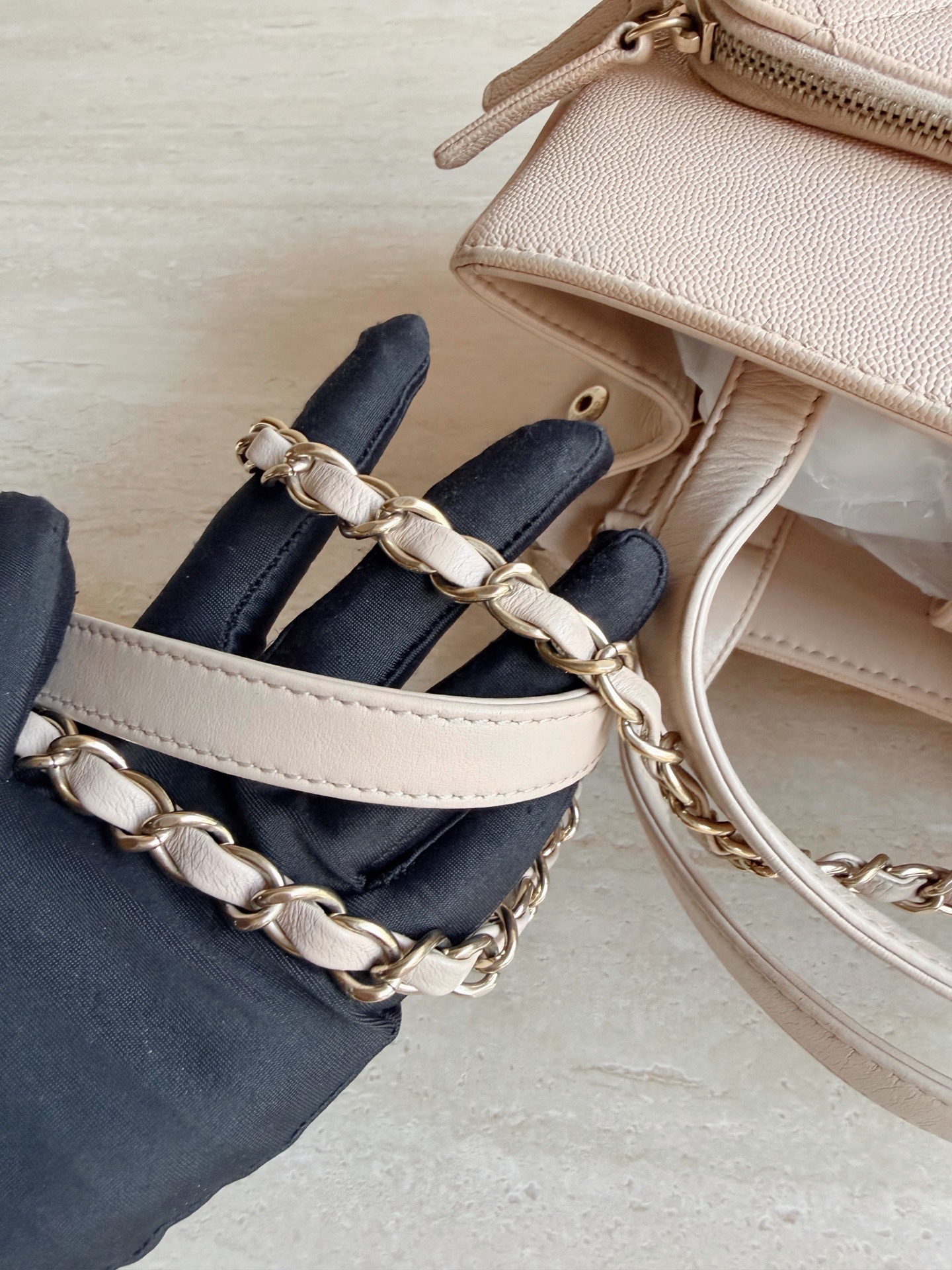 【預訂貨品】Chanel粉色荔枝紋牛皮tote