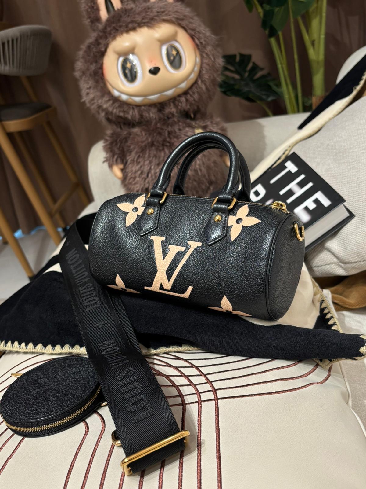 Lv Papillon BB M45980 Empreinte Monogram Calfskin 2way Bag NFC 100%Authentic ,95%new ✅dust bag✅Strap