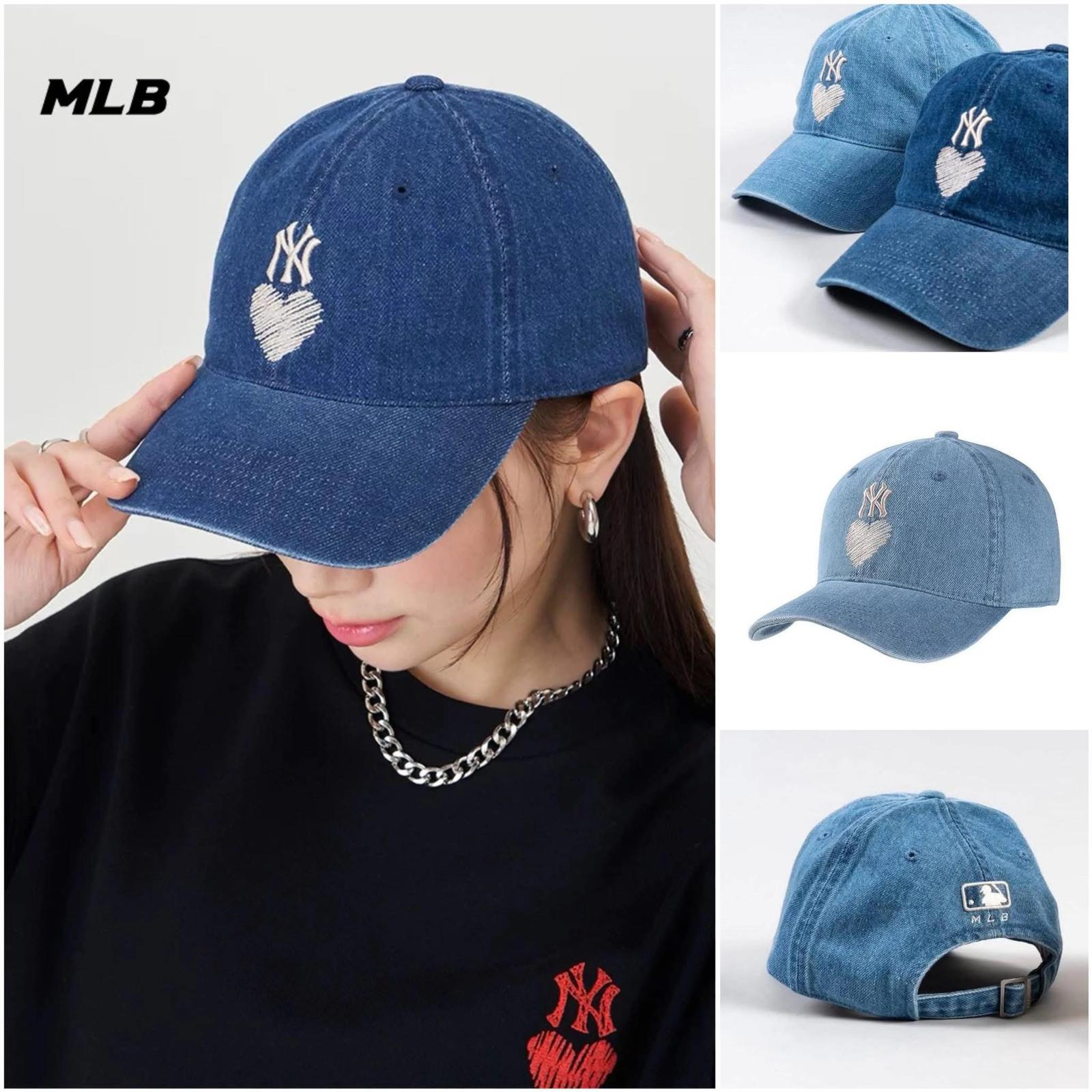 $98。M L B 牛仔刺繡愛心棒球帽