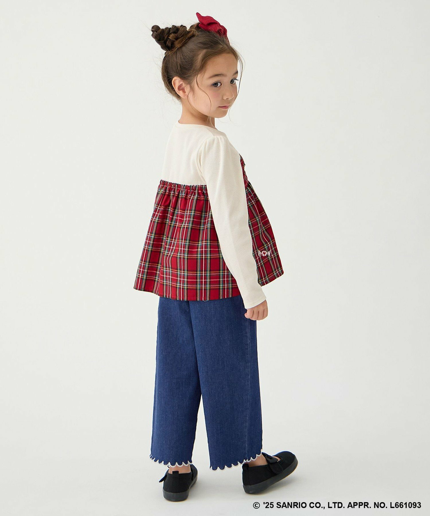 🆕【⭐訂購⭐】🇵日本直送 🌀 #Kitty 經典格紋 抹胸蝴蝶結 上衣🌀 [ELBA-0091][260220]