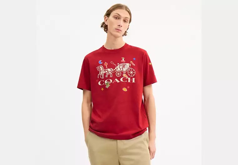 COACH 馬車圖案短袖Tee 