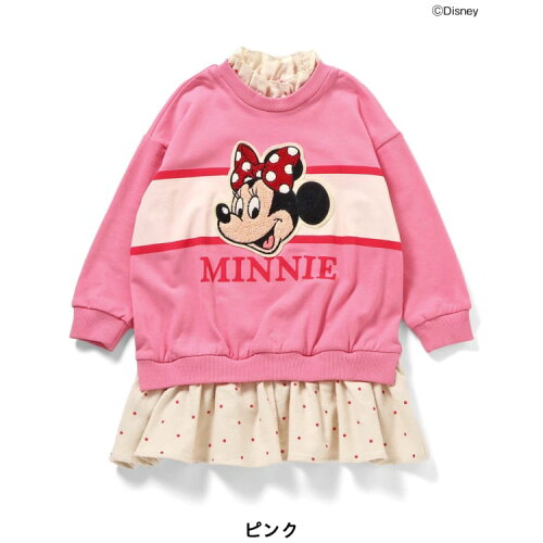 🆕【⭐訂購⭐】 🌀#Mickey / #Minnie 假2件疊層 刺繡貼片 衛衣連身裙［2款選］🌀[ELJA-0019][261102]