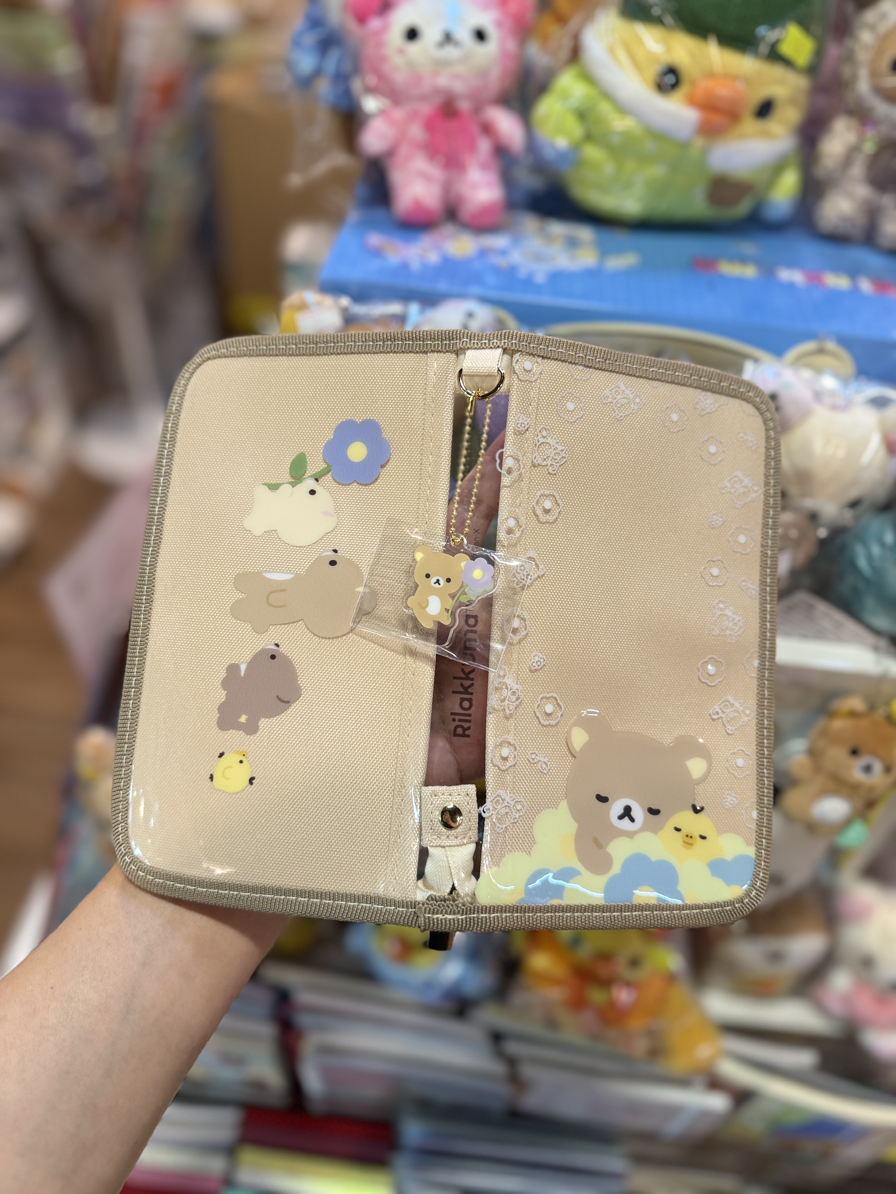 《現貨》全新BASIC RILAKKUMA Flower系列 多用途收納袋
