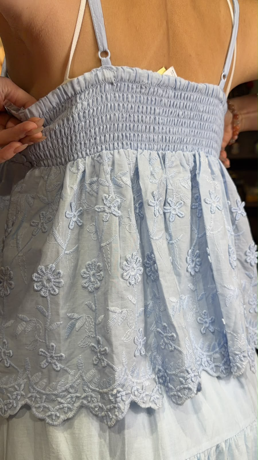 3160 Baby Blue 3D Emb. Top