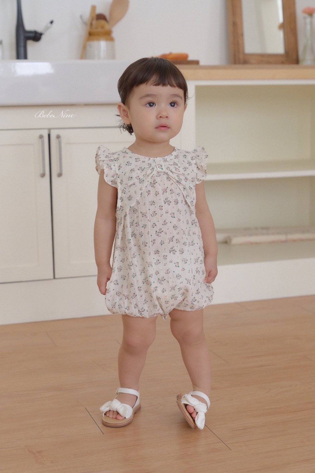 ☀️預訂 韓國直送☀️🇰🇷Bebenine兩色花卉蝴蝶結荷葉邊背心包屁衣