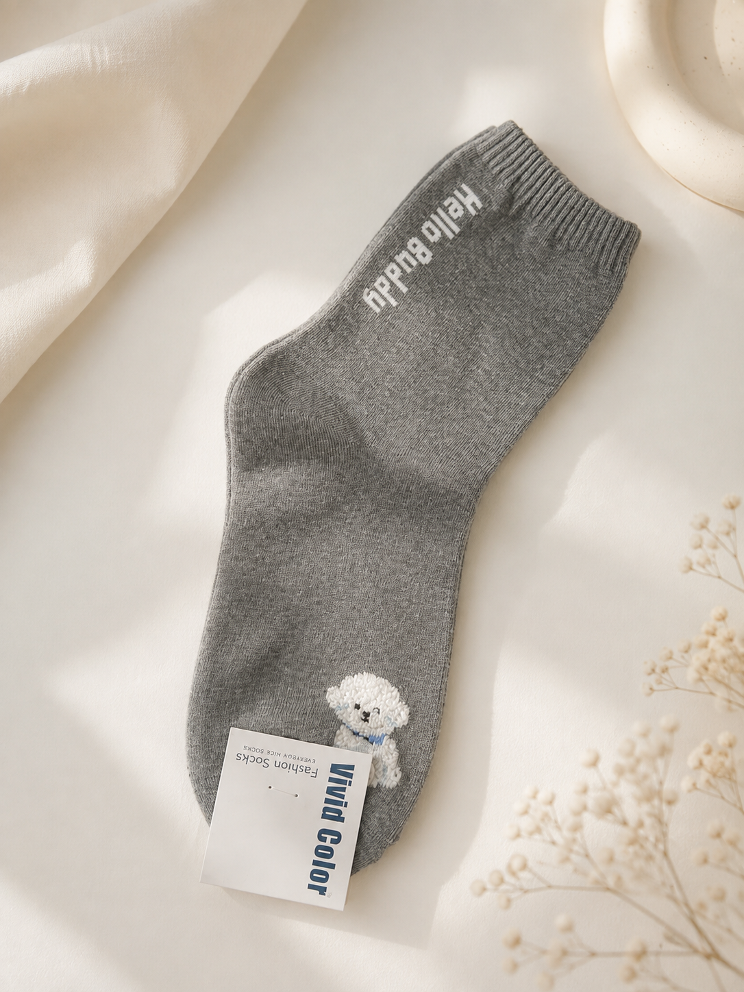 Korean Hello Buddy Mid Socks