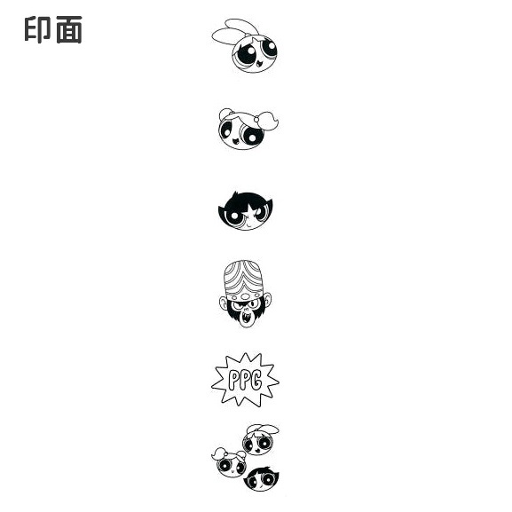 現貨｜飛天小女警 The Powerpuff Girls 日版 PLUS MART 6連印章 手帳印章 套裝 (231008) 