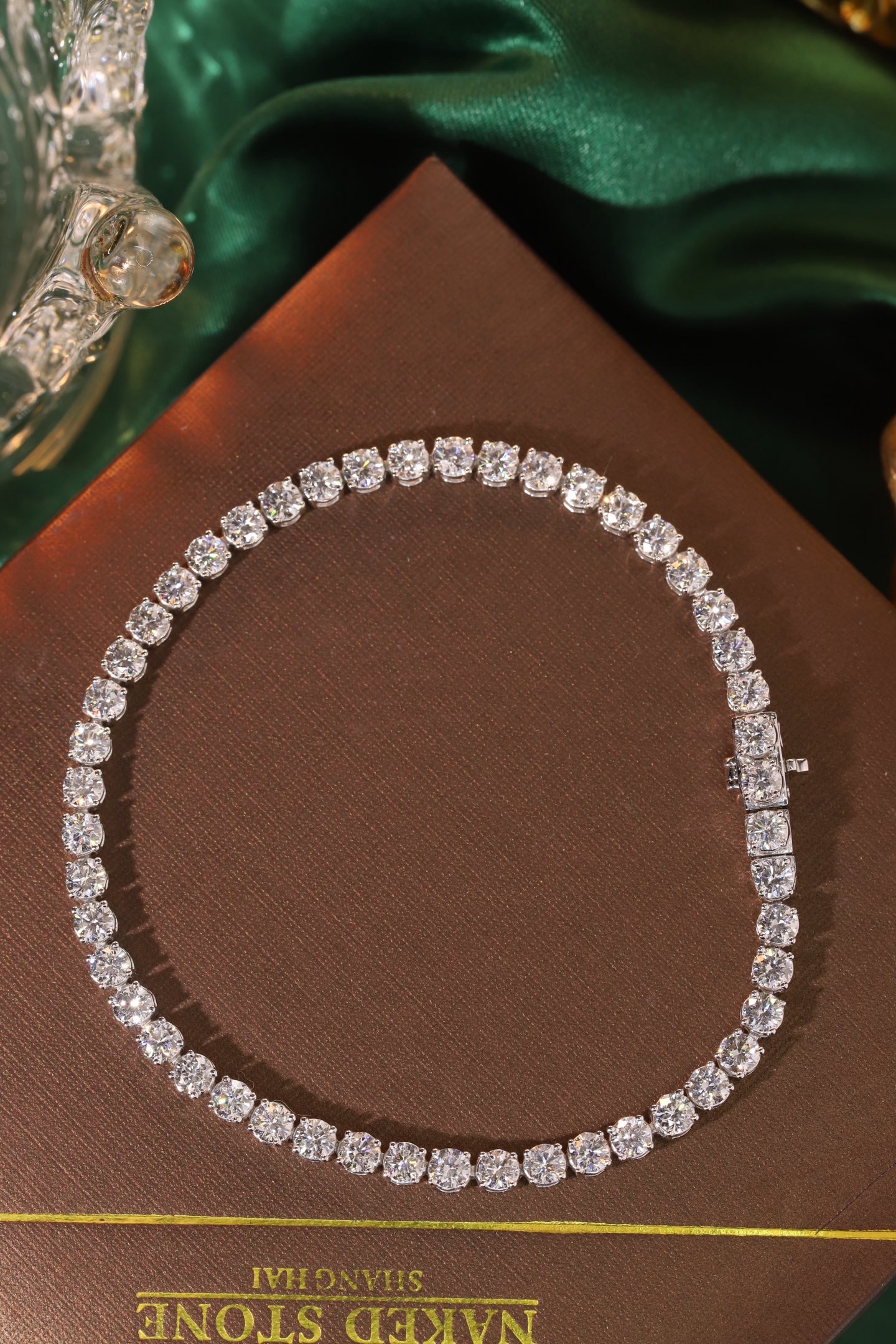 Natural Diamond Tennis Bracelet in White Gold 