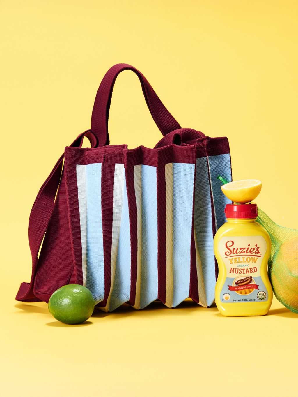 PLEATSMAMA New Mini 2 Way Bag 兩用購物袋 (Berry Purple)