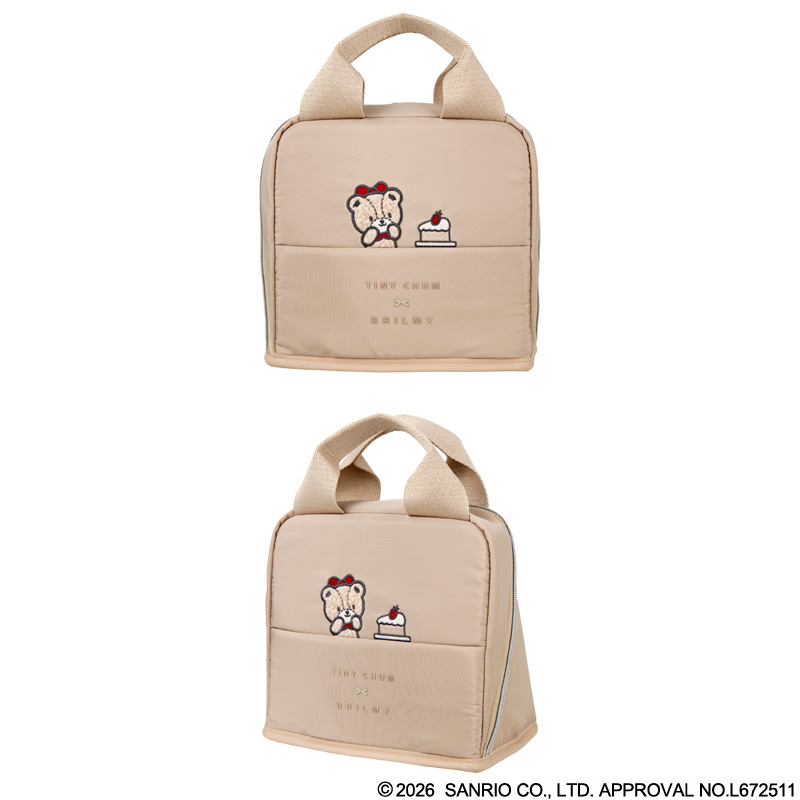 🎀【預訂】 HELLO KITTY × BRILMY 直立式收納包 米色版 Tiny Chum