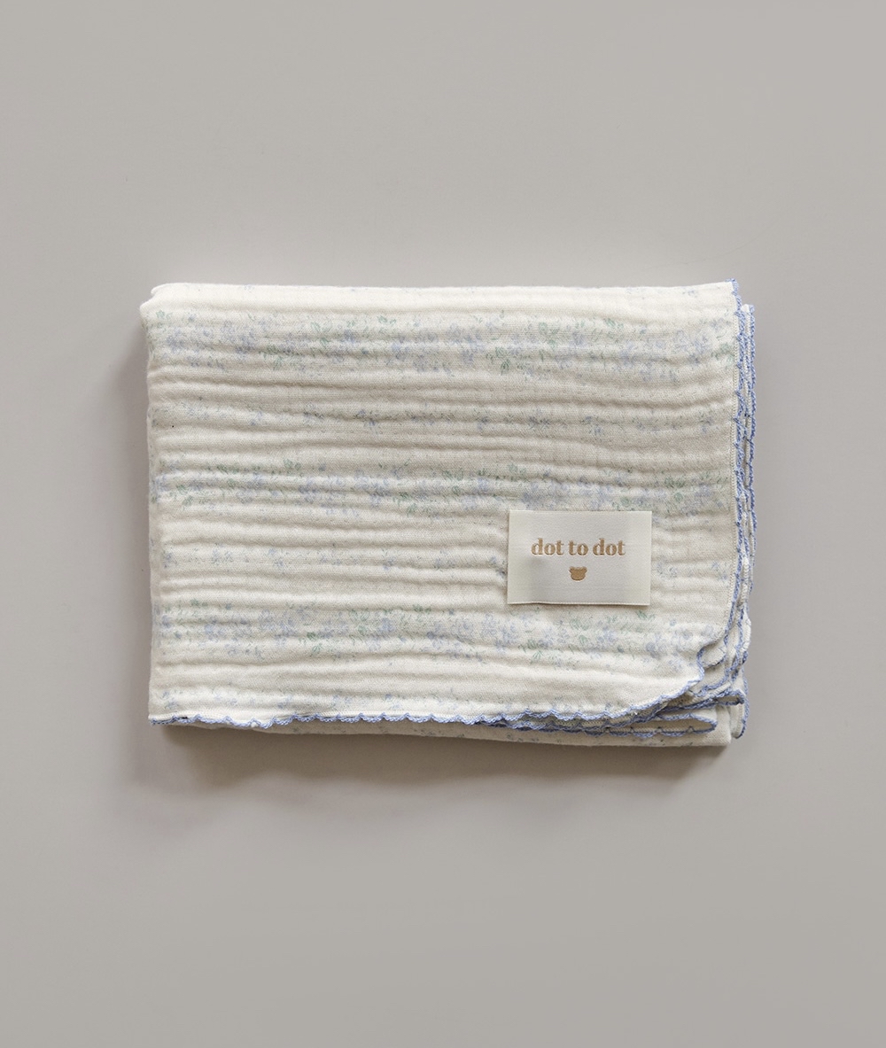 26S/S DTD Flora碎花溫馨系列-棉紗輕薄蓋毯 (M/L)