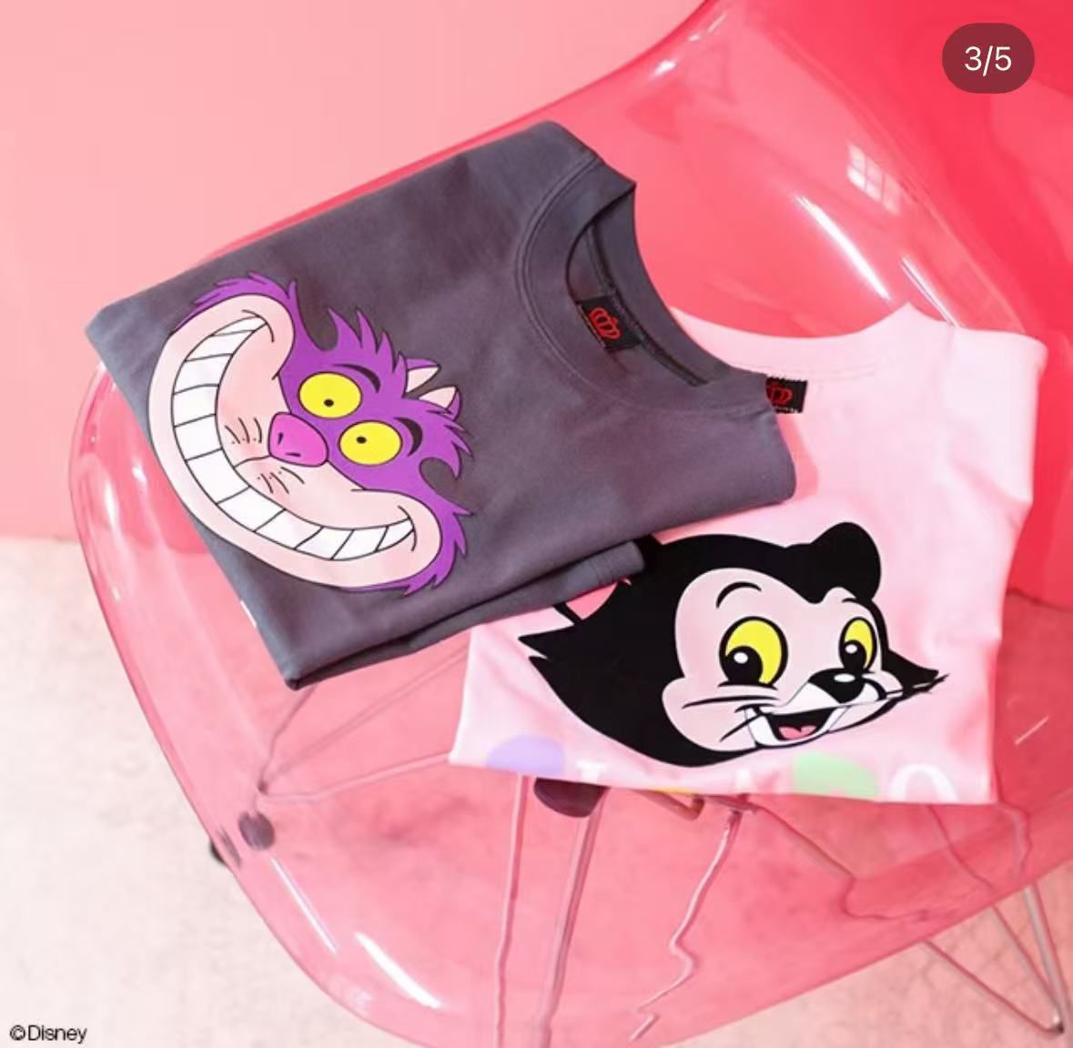 親子T。2件起各減$ 10。日單Disney貓貓親子短袖