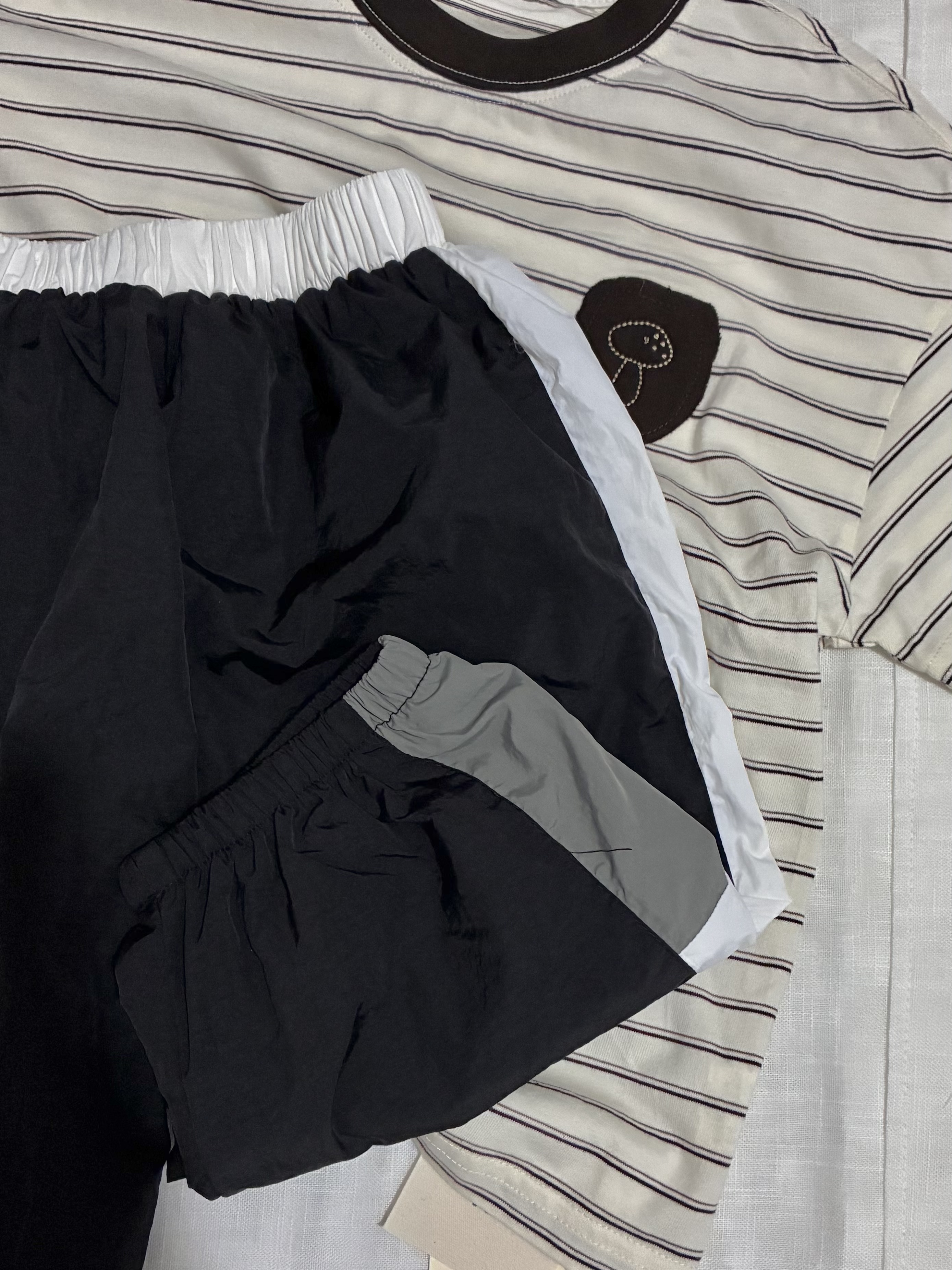 拼色風褸褲YZ15126-B