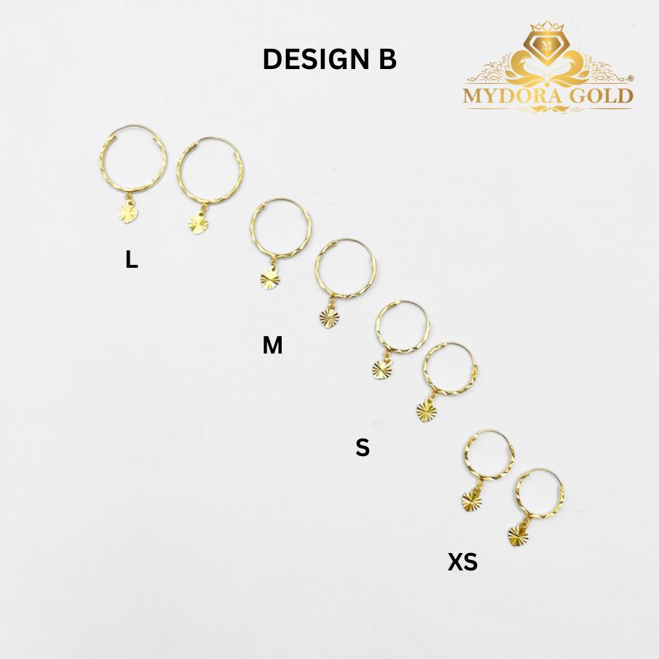 MYDORA Subang Bulat Gantung Series | EMAS 916/22K